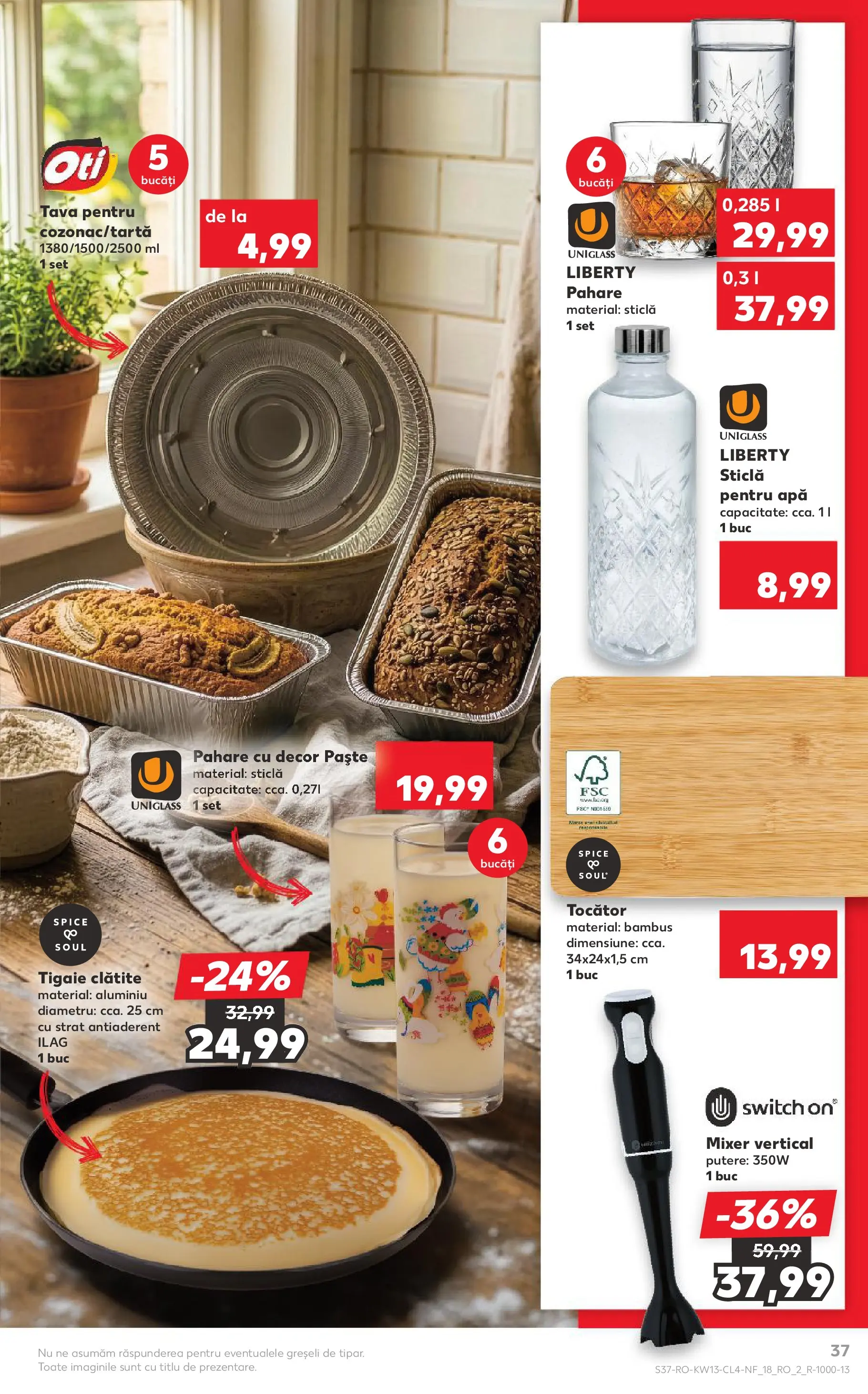 Kaufland Domnesti 24.03.2026 - Revista si Oferta | Pagină: 37 | Produse: Blender, Tigaie, Clătite, Apă