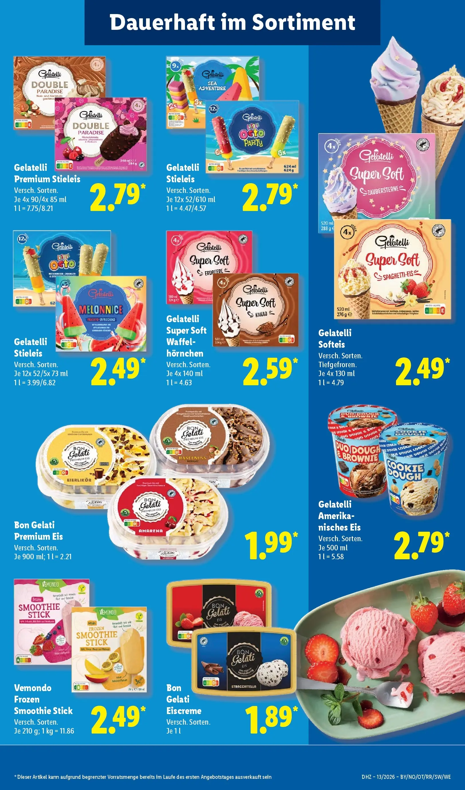 Lidl Prospekt Hof-innenstadt (ab 22.03.2026) zum Blättern » Angebote | Seite: 23 | Produkte: Eiscreme, Eis