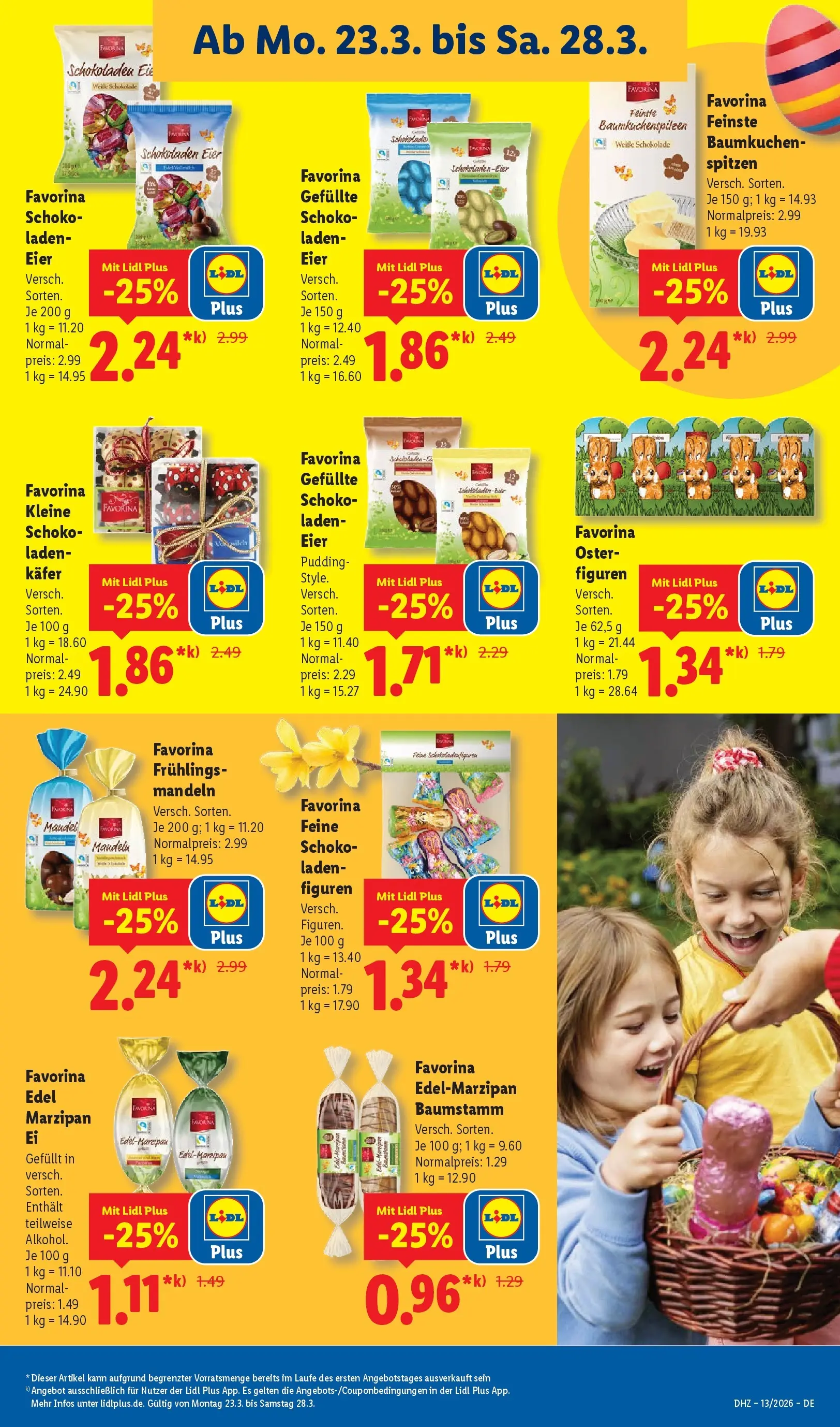 Lidl Prospekt Hof-innenstadt (ab 22.03.2026) zum Blättern » Angebote | Seite: 35 | Produkte: Eier, Schokolade, Mandeln, Pudding