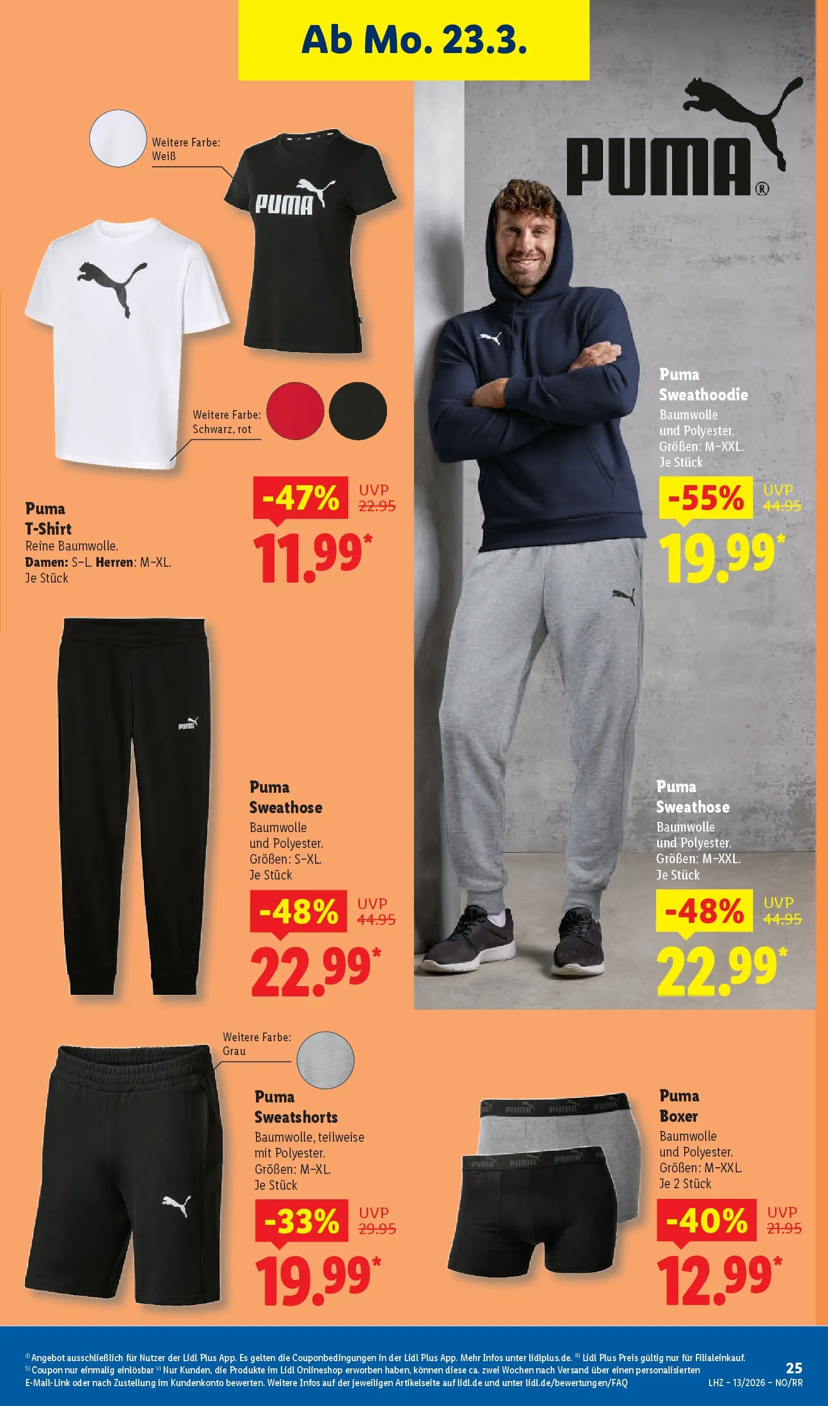 Lidl Prospekt Braunschweig (ab 22.03.2026) zum Blättern » Angebote | Seite: 41 | Produkte: Sweathose, Sweatshorts, Boxer