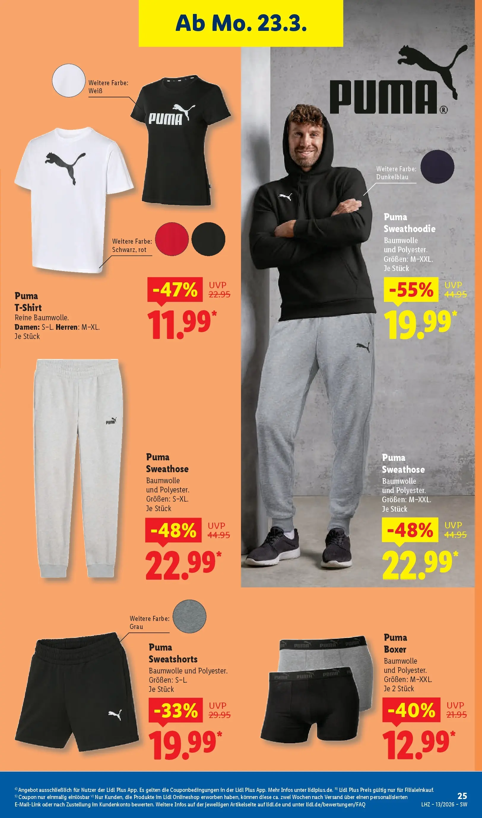 Lidl Prospekt Villingen-schwenningen (ab 23.03.2026) zum Blättern » Angebote | Seite: 45 | Produkte: Sweathose, Sweatshorts, Boxer
