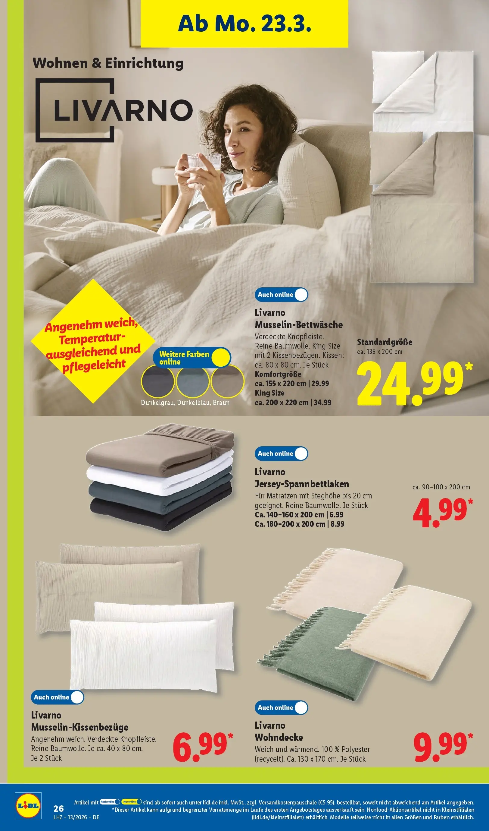 Lidl Prospekt Hof-innenstadt (ab 22.03.2026) zum Blättern » Angebote | Seite: 46 | Produkte: Kissen