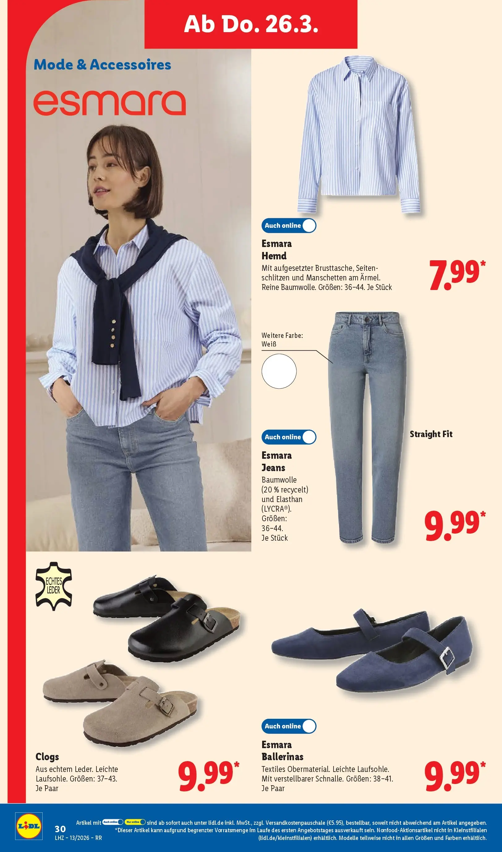 Lidl Prospekt Hagen (ab 20.03.2026) zum Blättern » Angebote | Seite: 46 | Produkte: Hemd, Ballerinas, Jeans