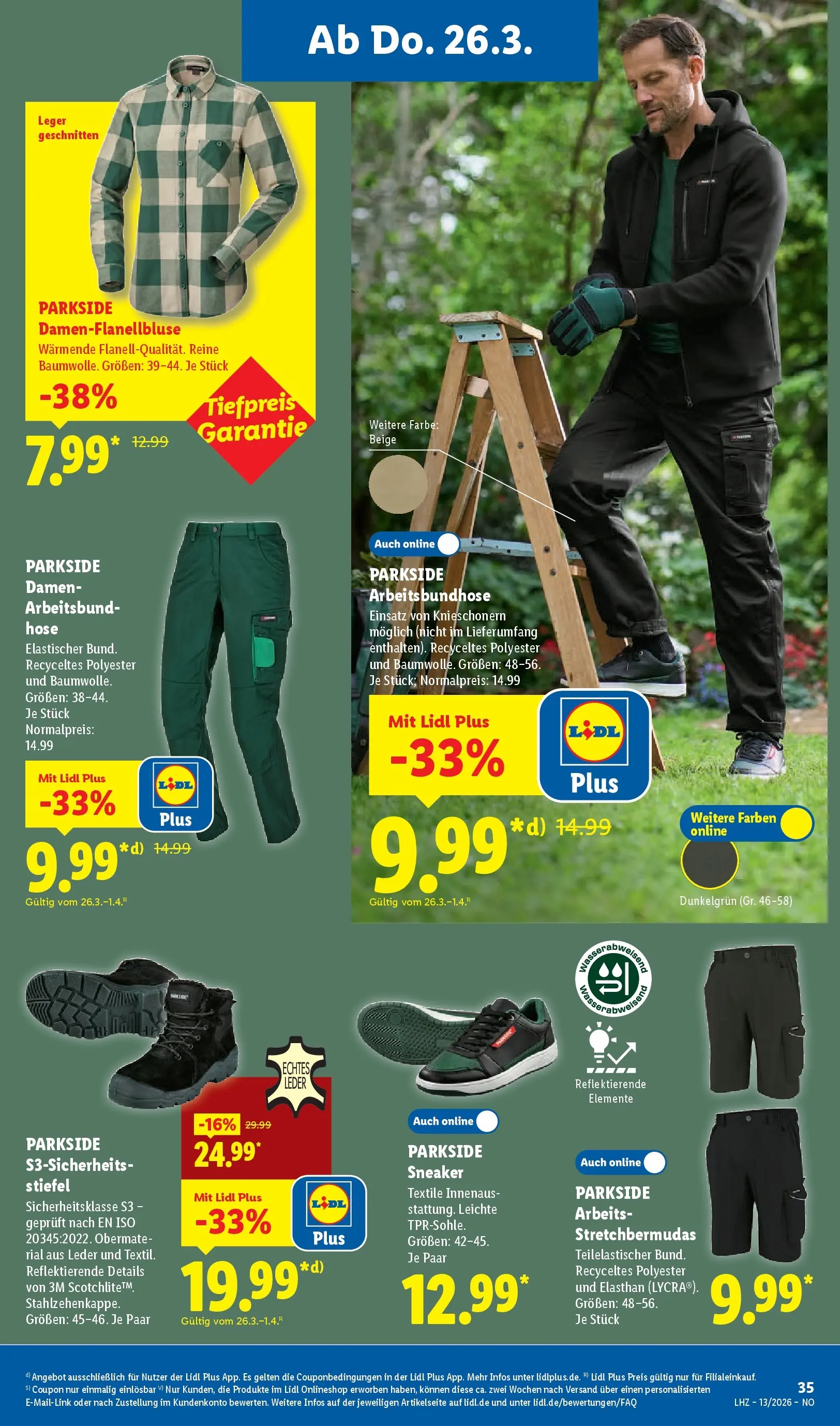 Lidl Prospekt Braunschweig (ab 22.03.2026) zum Blättern » Angebote | Seite: 51 | Produkte: Wasser, Hose, Stiefel