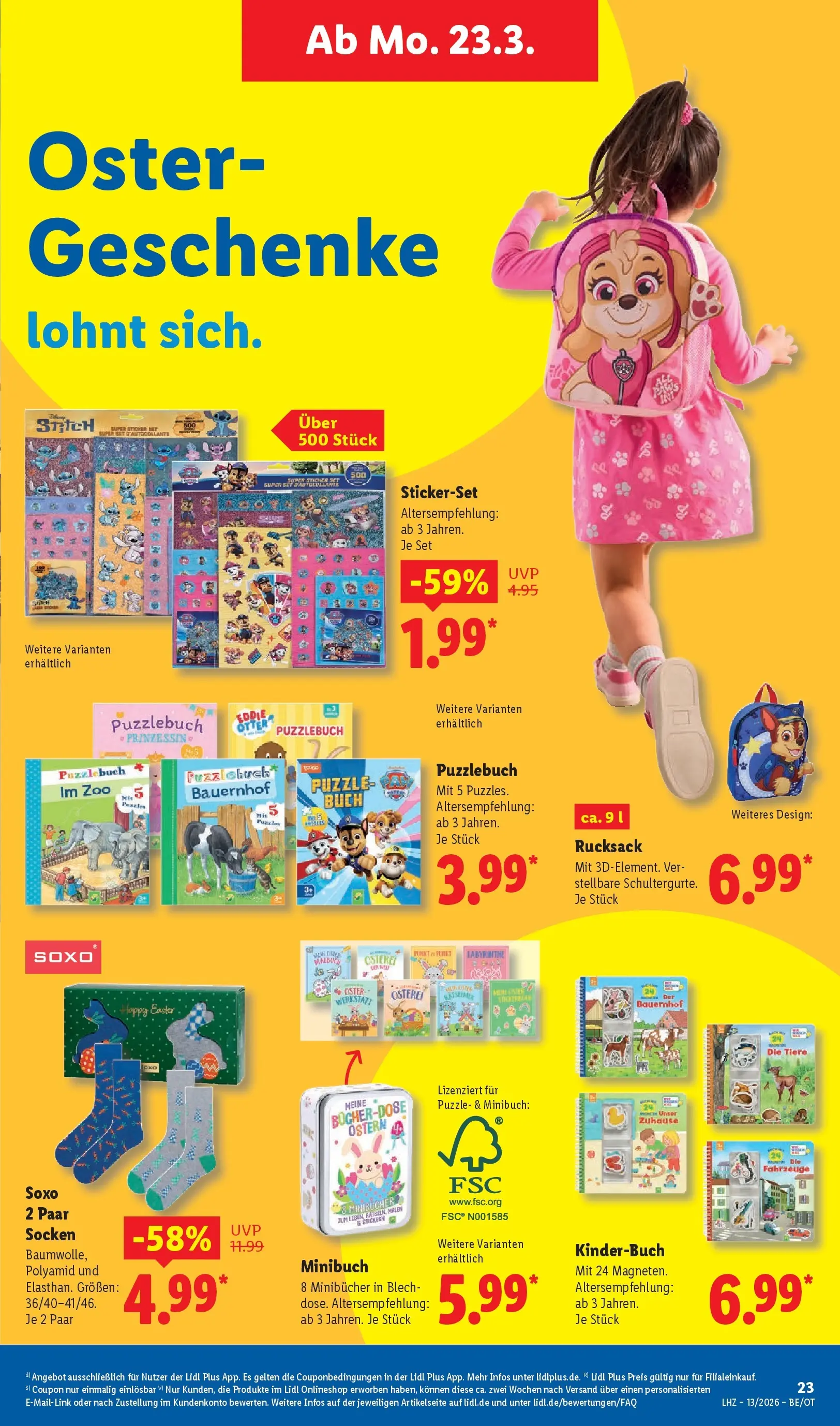 Lidl Prospekt Mahlow (ab 23.03.2026) » Angebote online | Seite: 41 | Produkte: Socken, Rucksack Lidl Prospekt Mahlow (ab 23.03.2026) zum Blättern » Angebote | Seite: 41 | Produkte: Socken, Rucksack
