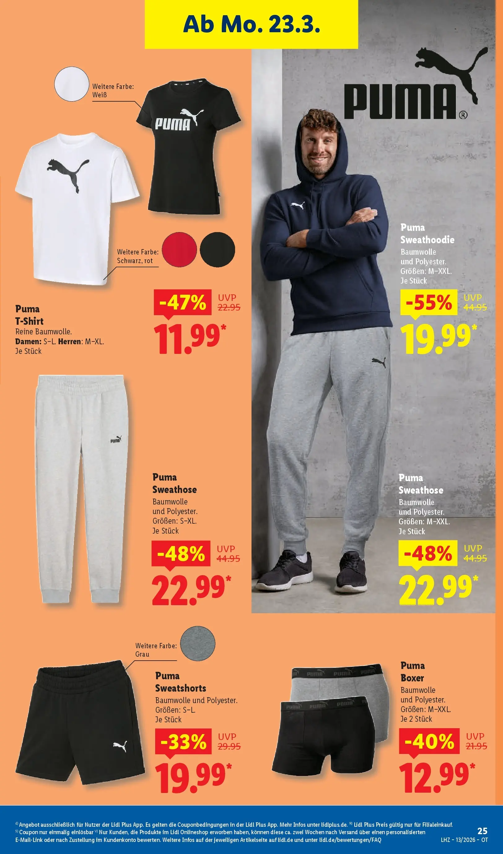 Lidl Prospekt Malchow (ab 23.03.2026) zum Blättern » Angebote | Seite: 45 | Produkte: Sweathose, Sweatshorts, Boxer