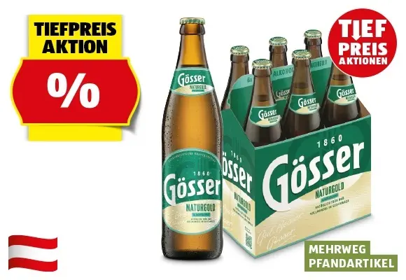 G&Ouml;SSER Naturgold alkoholfrei*, 6 x 0,5 l