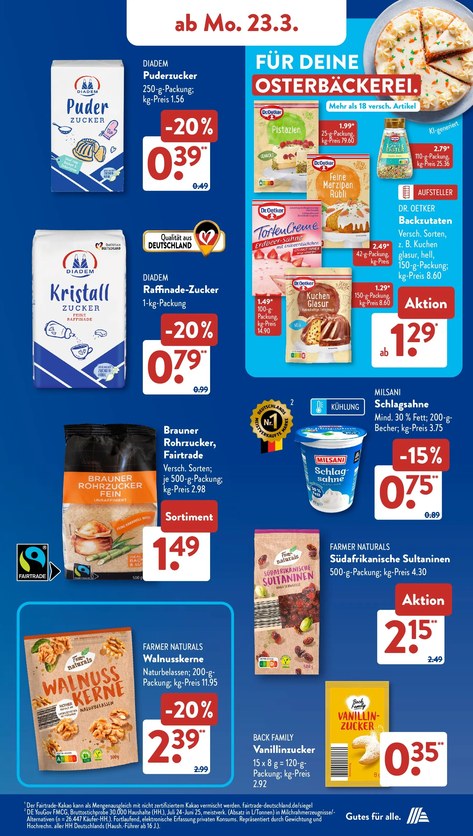 Aldi Süd - Aldi Süd: Wochenangebote (ab 23.03.2026) zum Blättern | Seite: 9 | Produkte: Pistazien, Creme, Kuchen, Sahne