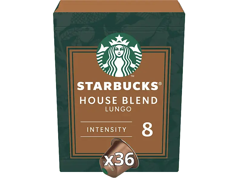 Starbucks House Blend Lungo Kaffeekapsel, 36 St&uuml;ck, Kompatibles System: Nespresso