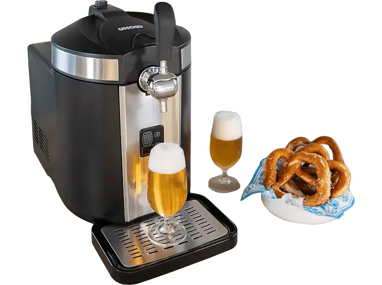 Unold Franzl Bierzapfanlage f&uuml;r alle g&auml;ngigen 5-Liter Bierf&auml;sser, CO&sup2; Zylinder inklusive , Schwarz