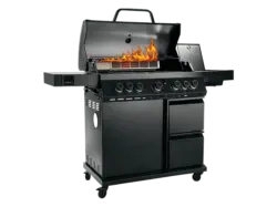 LANDMANN 19343 Cool Black 5.2 Gasgriller, Schwarz (22,5 kW)