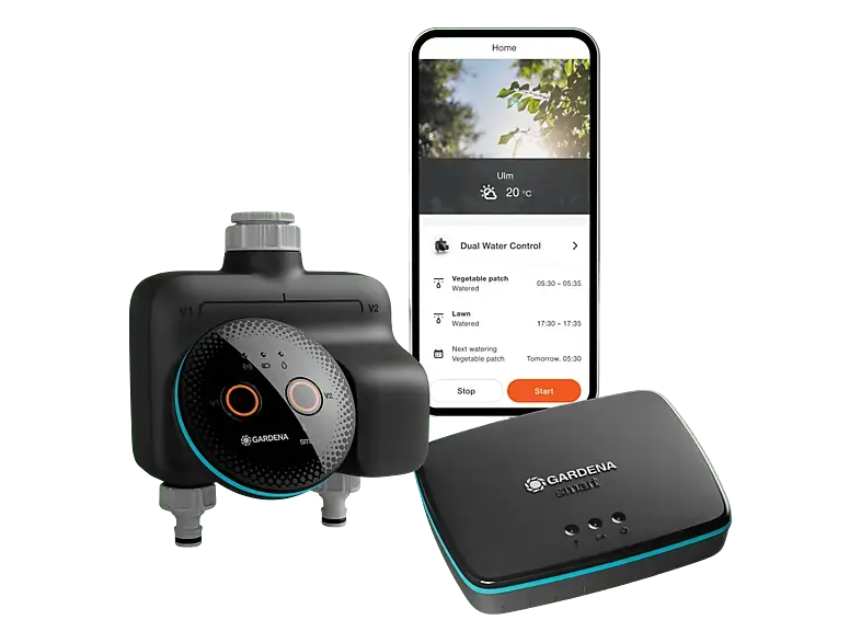 Gardena 19044-20 smart Dual Water Control Set, Bew&auml;sserungssteuerung