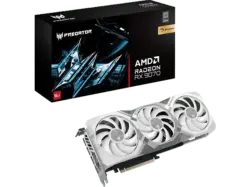 ACER Predator BiFrost Radeon RX 9070 OC 16GB White Edition, 16GB GDDR6, HDMI, 3x DP; Gaming Grafikkarte