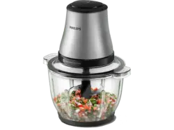 Philips HR1503/00 3000 Series, Zerkleinerer mit 2L Glassch&uuml;ssel & PowerChop Technologie, Edelstahl