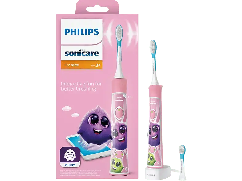 Philips HX6352/42 Sonicare For Kids Connected Elektrische Schallzahnb&uuml;rste Rosa