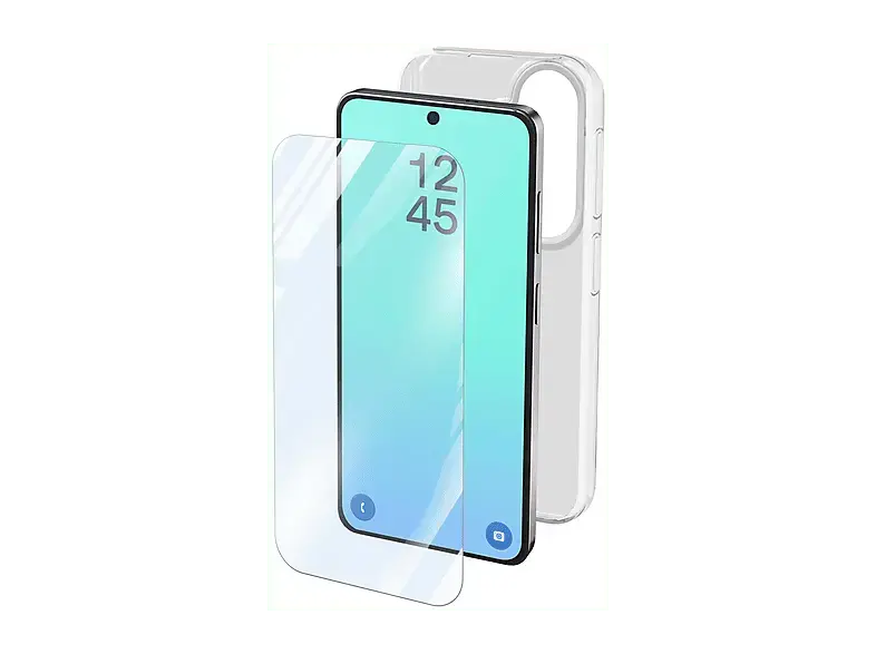 Cellular Line Protection Kit, Schutzglas & Backcover, f&uuml;r Samsung Galaxy S26, Transparent; Schutzglas + Schutzh&uuml;lle
