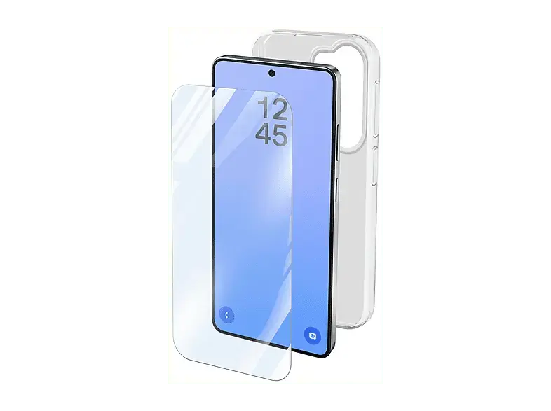 Cellular Line Protection Kit, Schutzglas & Backcover, f&uuml;r Samsung Galaxy S26 Ultra, Transparent; Schutzglas + Schutzh&uuml;lle