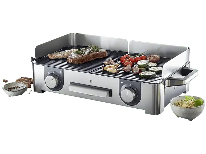 WMF 04.1528.0011 Lono Master Elektrogriller, Edelstahl/Schwarz (2400 Watt)