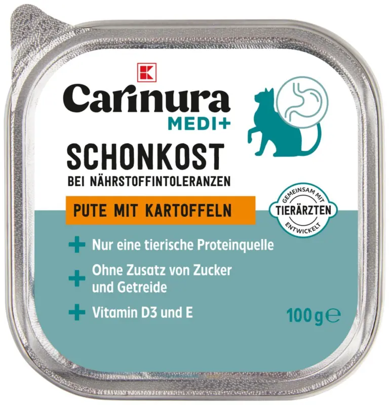 K-Carinura MEDI+ храна за котки с пуешко и картофи 100 г