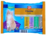 Kaufland хипермаркет Храна за котки 4 х 100 г парчета в желе - до 29-03-26