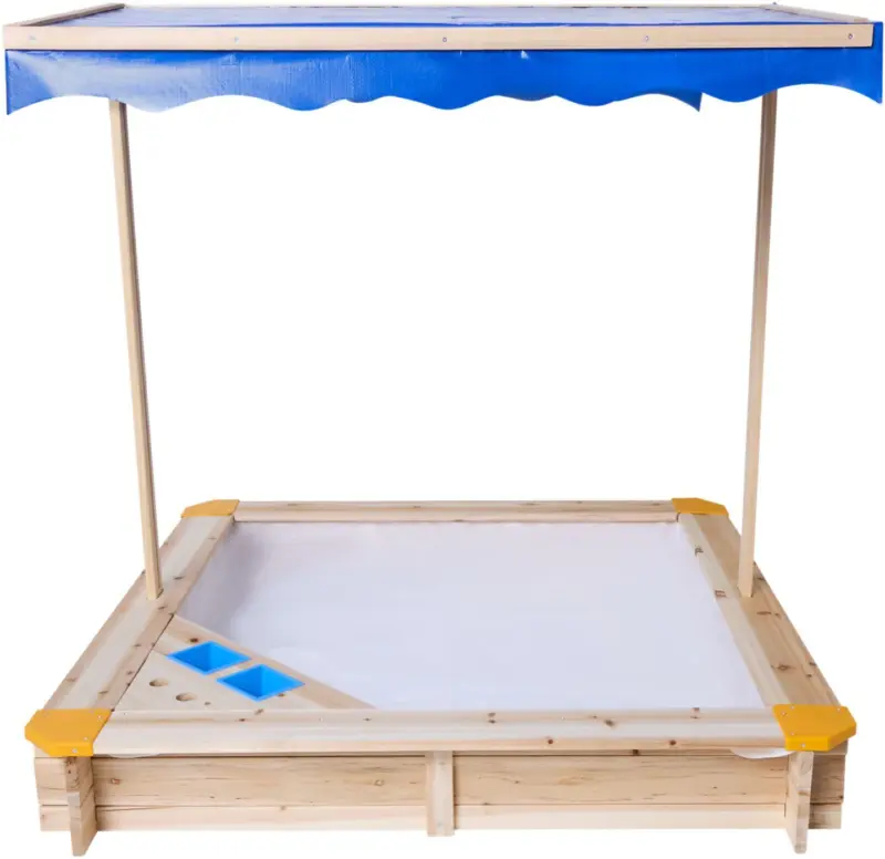 Kidland Дървен пясъчник с покрив