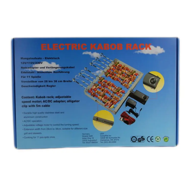 Grill Spie&szlig;dreher f&uuml;r 11 Spie&szlig;e
