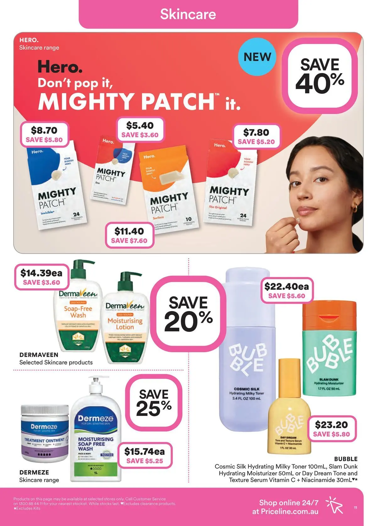 Priceline Pharmacy catalogue Narre Warren - 26/03/2026 > weekly / monthly specials | Page: 11 | Products: Kits, Lotion, Toner, Treatment