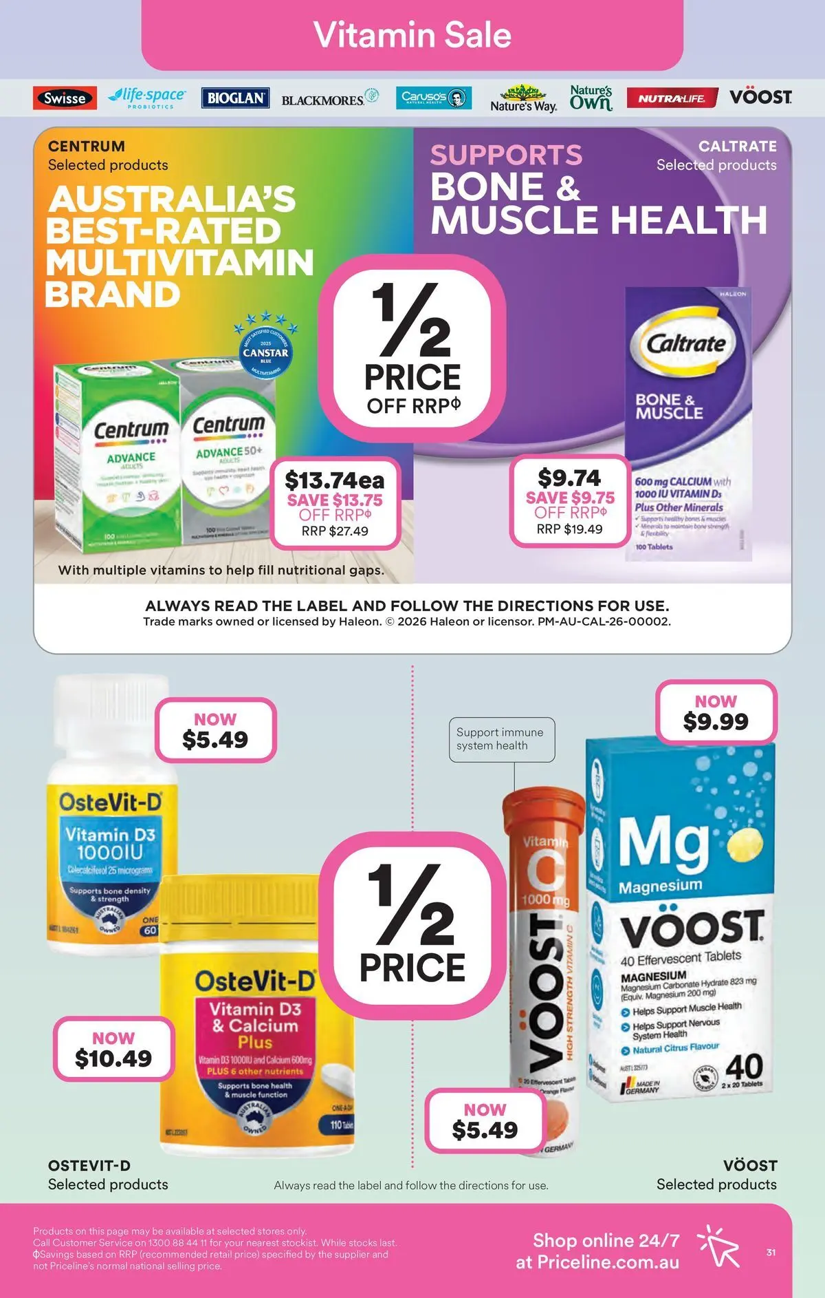 Priceline Pharmacy catalogue Narre Warren - 26/03/2026 > weekly / monthly specials | Page: 31 | Products: Multivitamin, Nutrients, Tablets, Vitamin