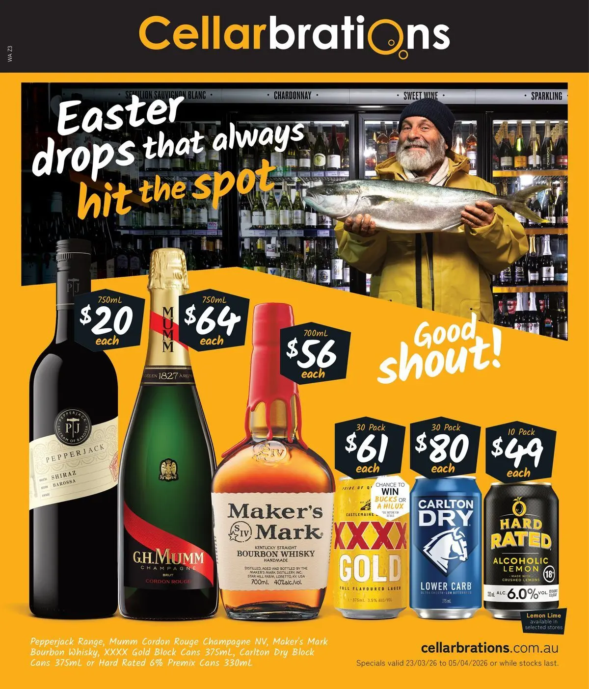 Deals - Easter drops that always hit the spot! - 22/03/2026 > weekly / monthly specials | Page: 1 | Products: Handmade, Wine, Bourbon, Lime