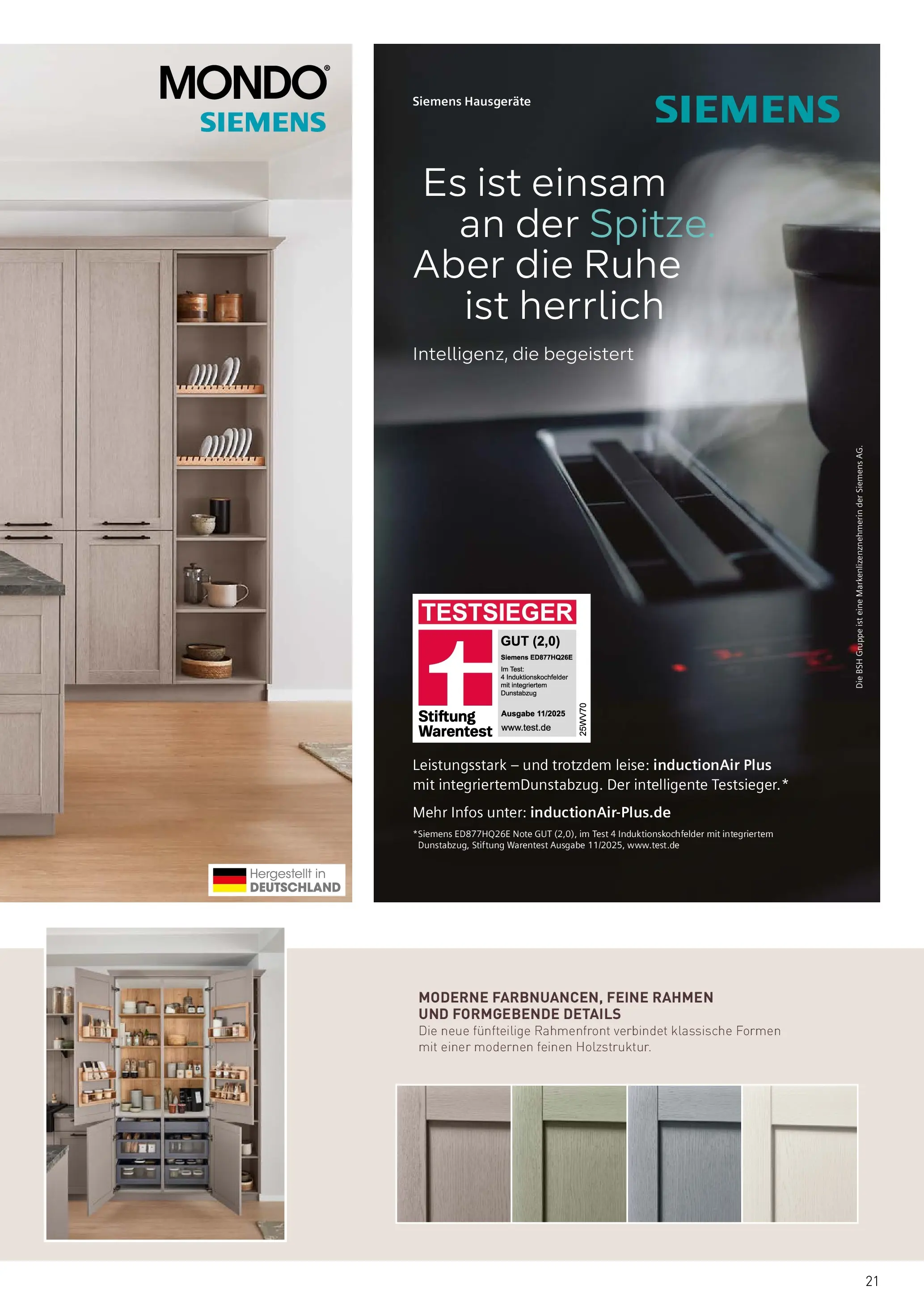 Möbel Martin Wohnfühlen neu entdecken (ab 07.04.2026) zum Blättern | Seite: 21 | Produkte: Siemens, Dunstabzug