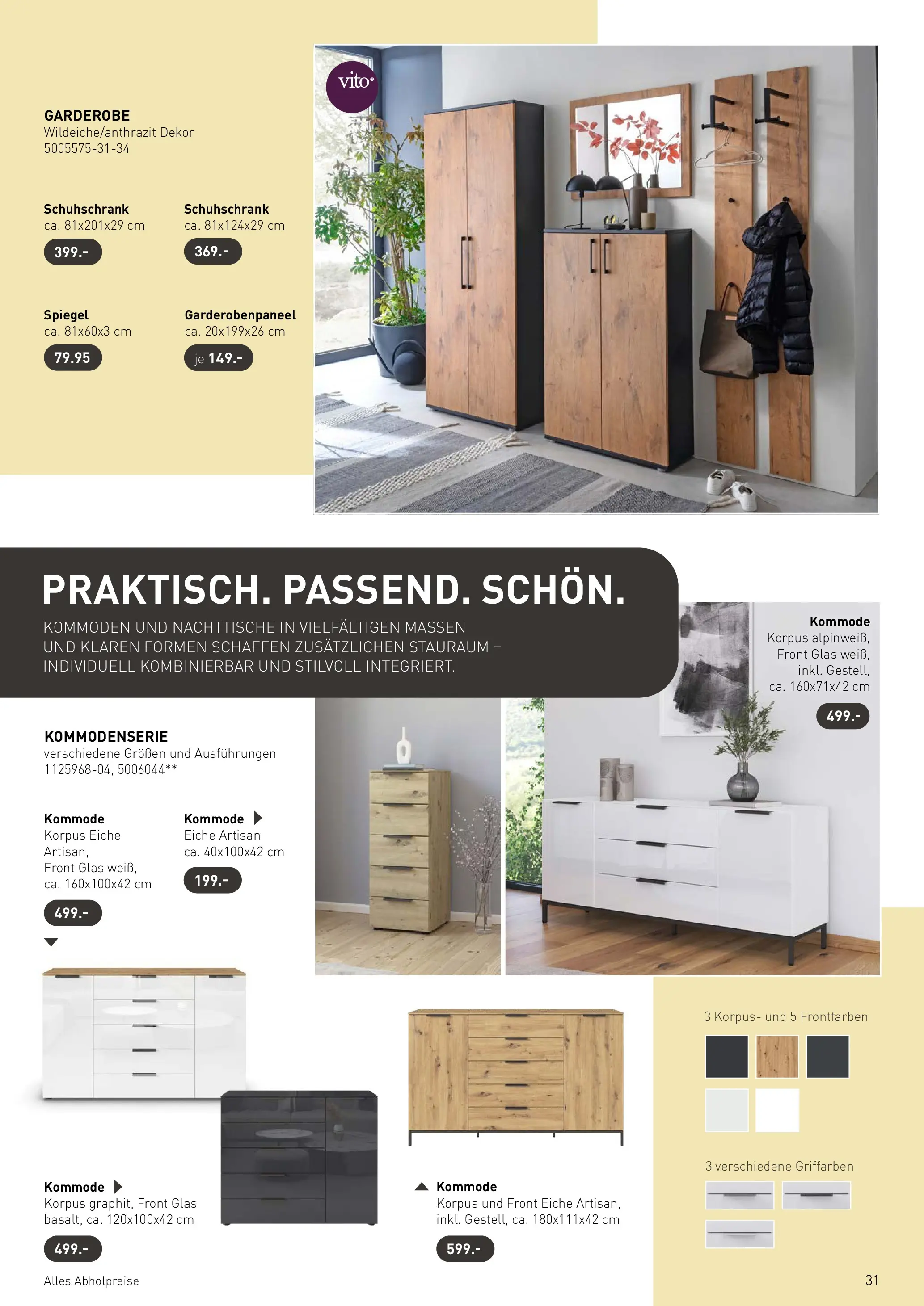 Möbel Martin Wohnfühlen neu entdecken (ab 07.04.2026) zum Blättern | Seite: 31 | Produkte: Kommode, Spiegel