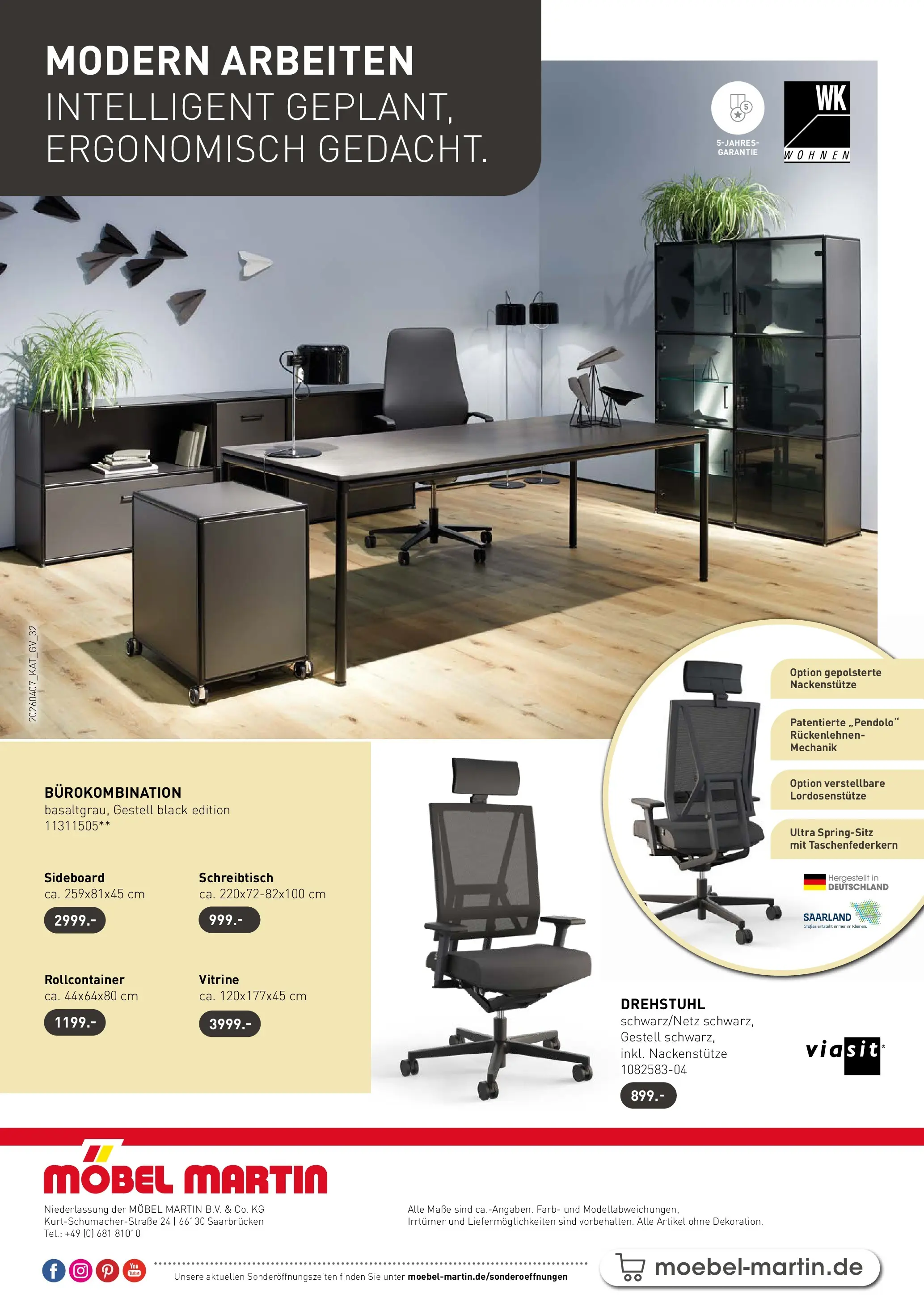 Möbel Martin Wohnfühlen neu entdecken (ab 07.04.2026) zum Blättern | Seite: 32 | Produkte: Sideboard, Vitrine, Rollcontainer