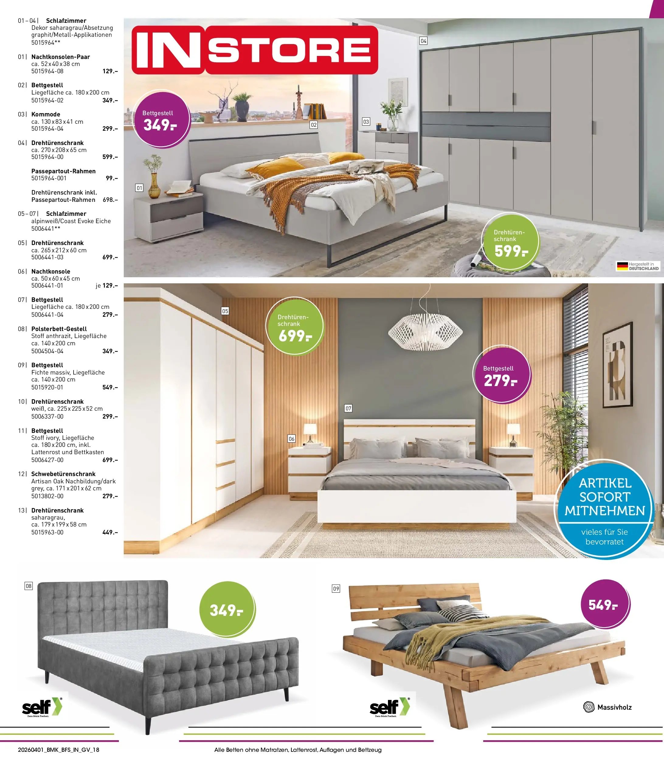 Möbel Martin - Möbel Martin: Wochenangebote (ab 31.03.2026) zum Blättern | Seite: 18 | Produkte: Kommode, Schwebetürenschrank, Drehtürenschrank, Schrank