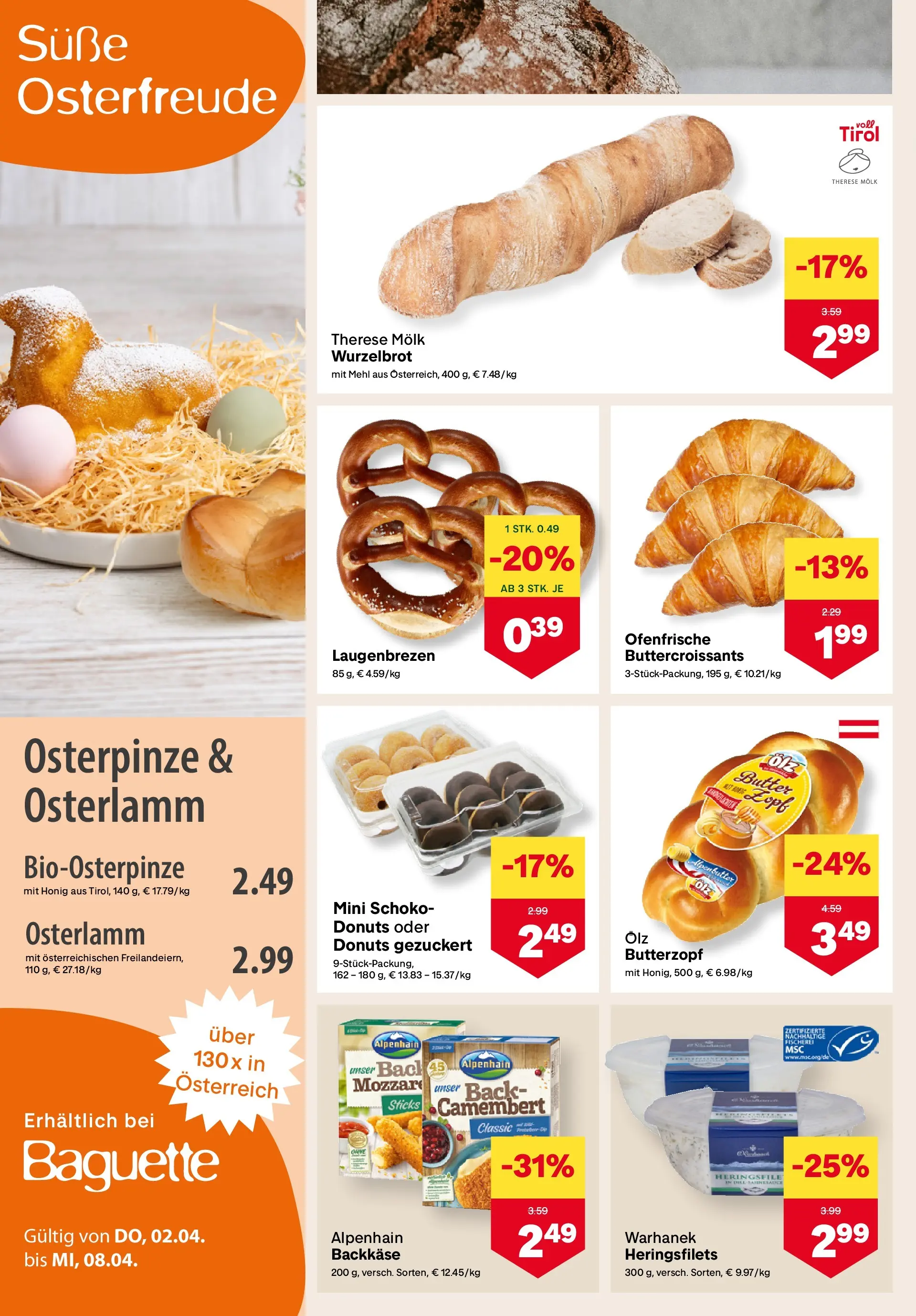 MPREIS Pfunds von 01.04.2026 - Aktuelle Angebote | Seite: 4 | Produkte: Jääkaappipakastin, Butter