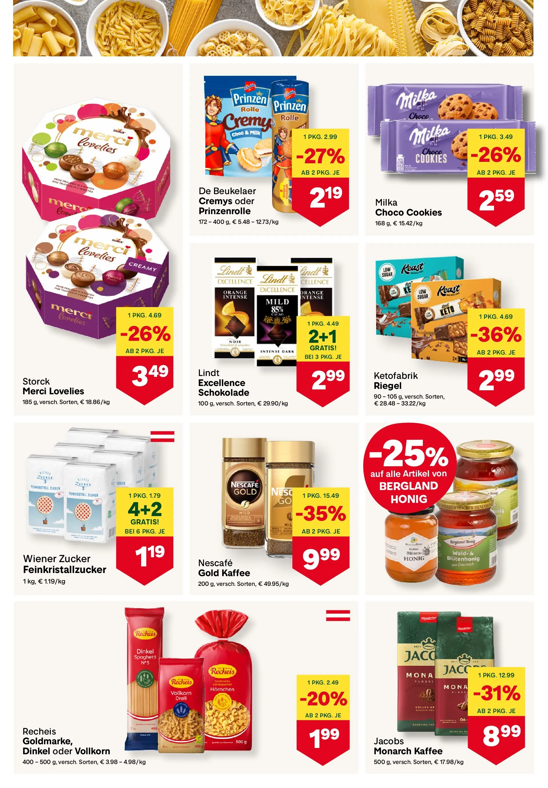 MPREIS Pfunds von 01.04.2026 - Aktuelle Angebote | Seite: 6 | Produkte: Zucker, Hajdina liszt, Kaffee, Schokolade