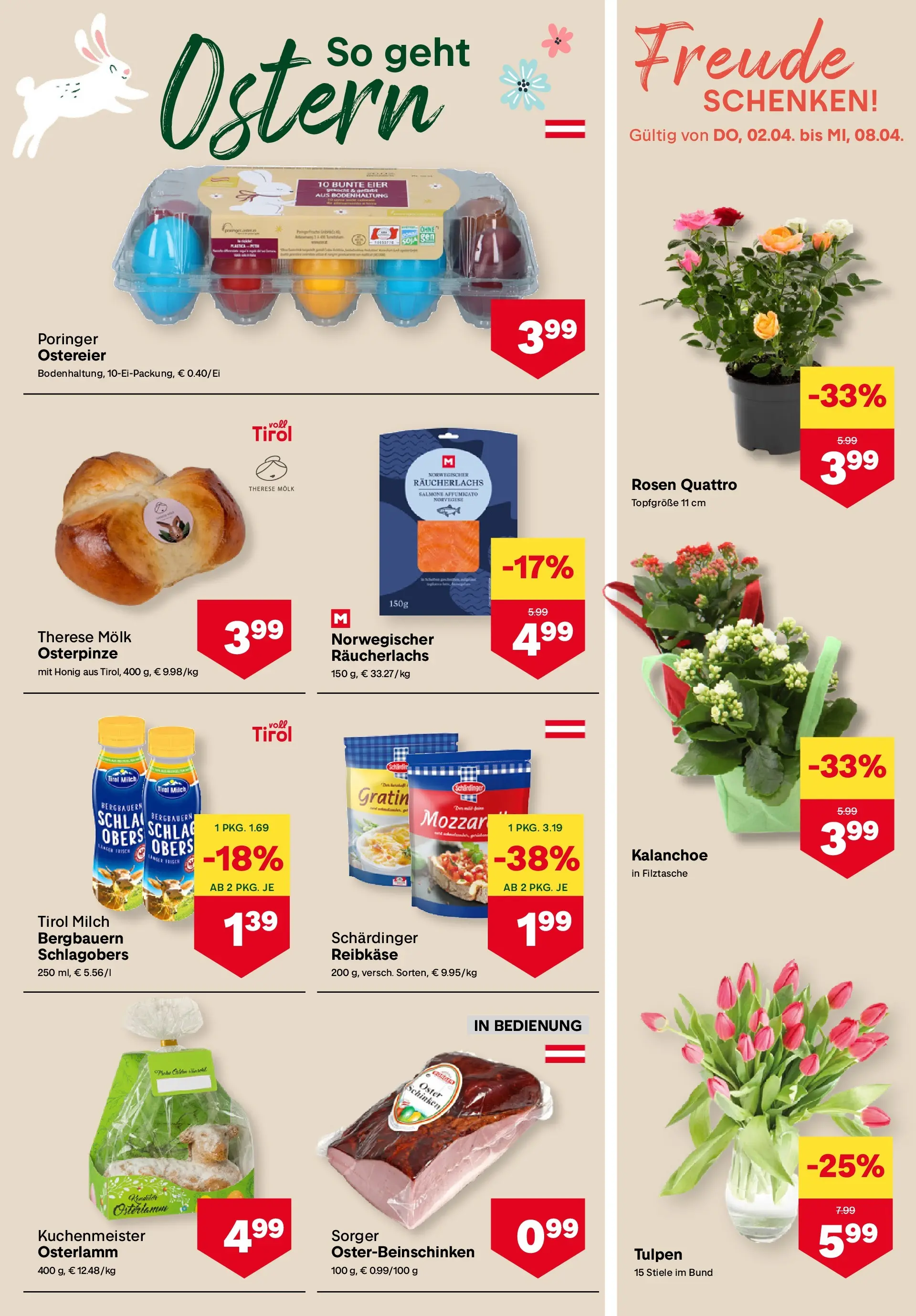 MPREIS Pfunds von 01.04.2026 - Aktuelle Angebote | Seite: 7 | Produkte: Milch, Eier, Schinken