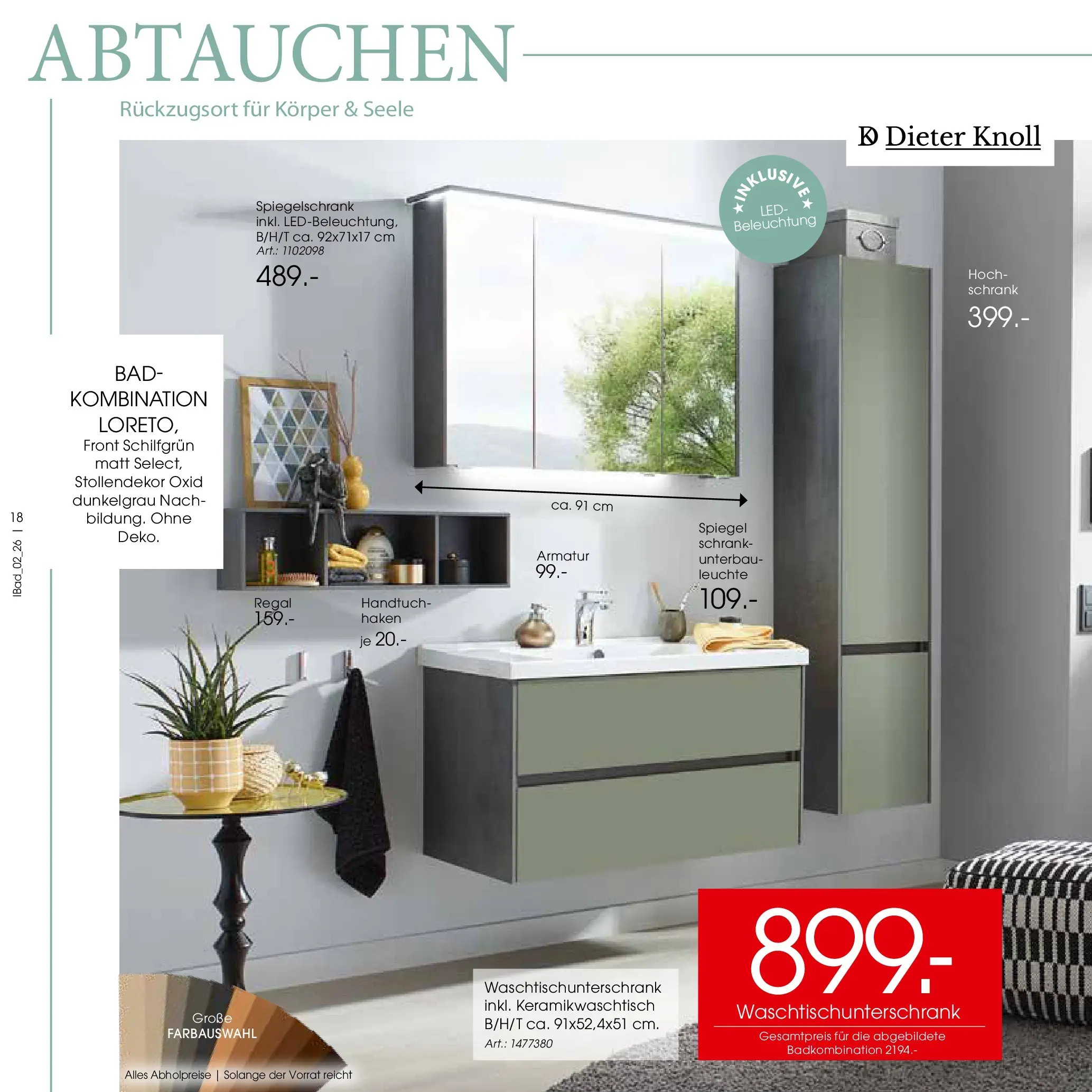 Zurbrüggen Bad Spezial (ab 23.03.2026) zum Blättern | Seite: 18 | Produkte: Schrank, Bad, Spiegel, Armatur