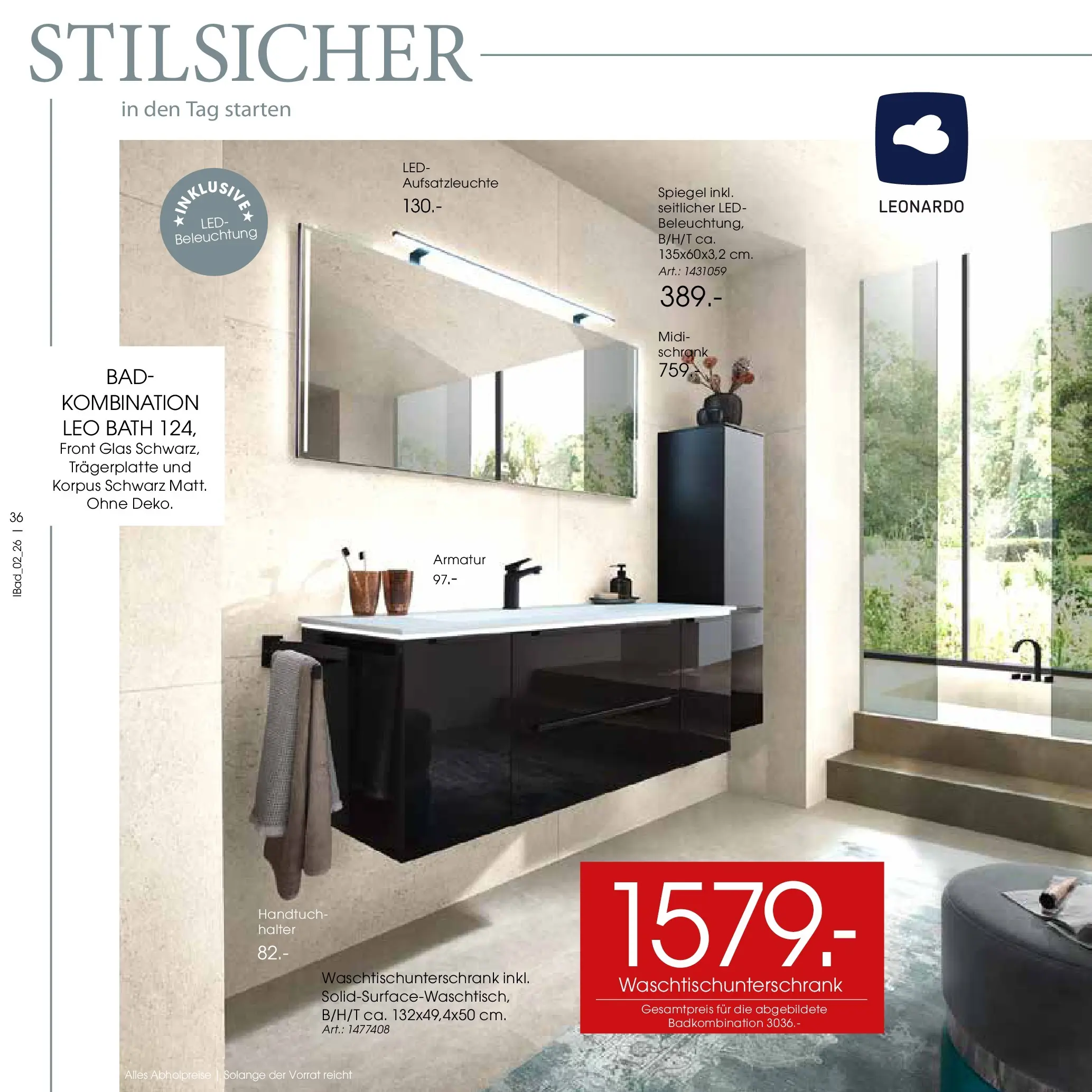 Zurbrüggen Bad Spezial (ab 23.03.2026) zum Blättern | Seite: 36 | Produkte: Schrank, Bad, Spiegel, Armatur