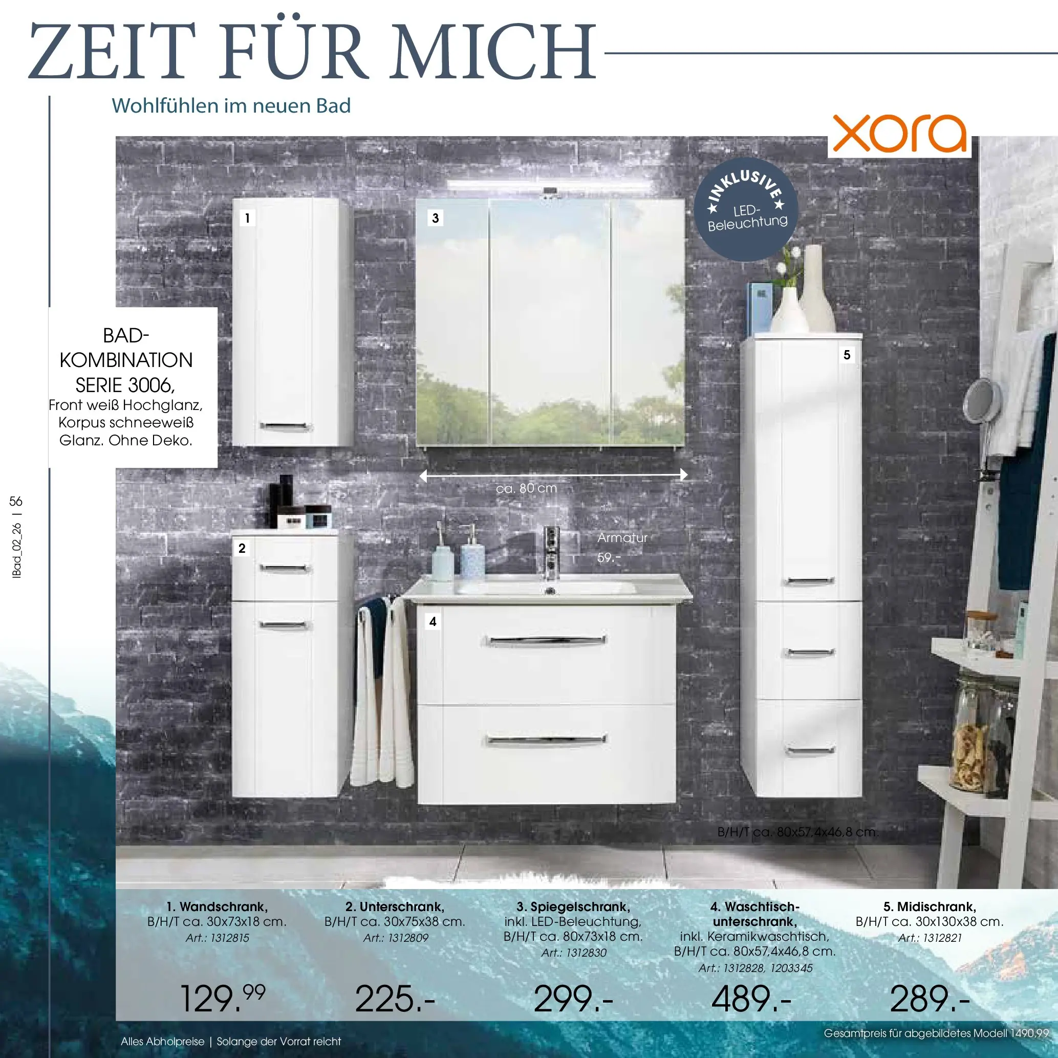 Zurbrüggen Bad Spezial (ab 23.03.2026) zum Blättern | Seite: 56 | Produkte: Bad, Armatur, Waschtisch
