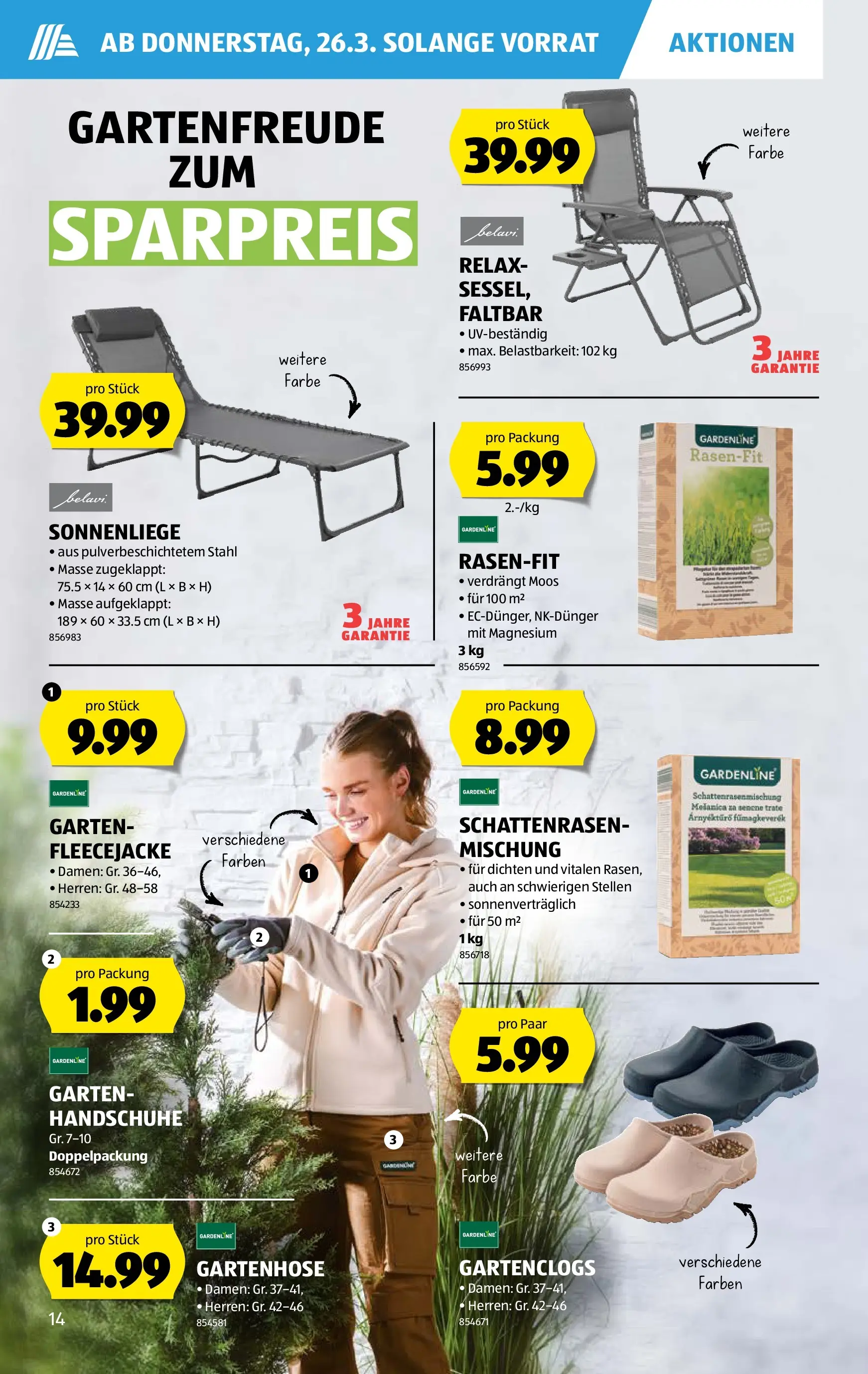 Aldi Aktionen (25.03.2026 - 01.04.2026) - Prospekt | Seite: 14 | Produkte: Handschuhe