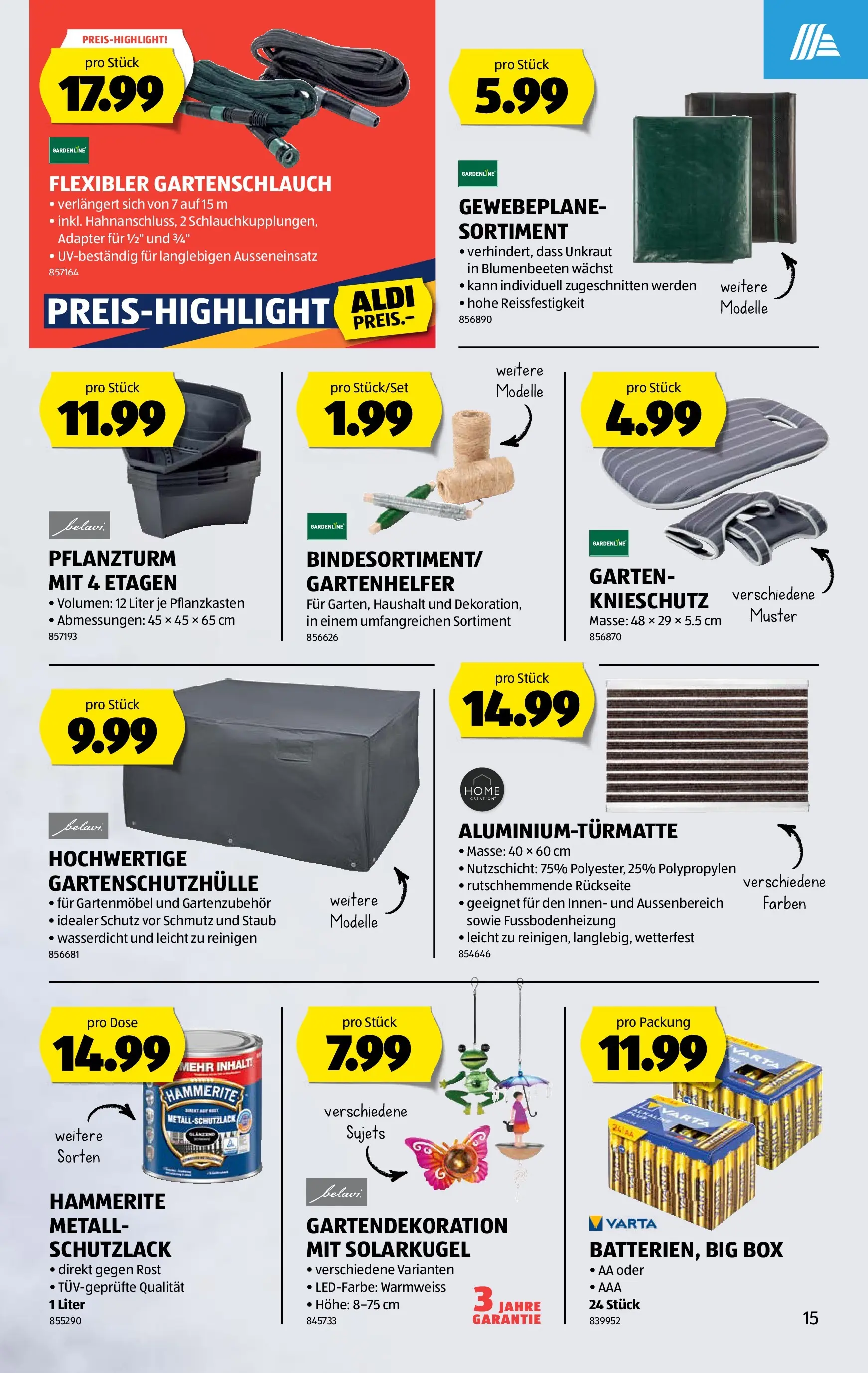 Aldi Aktionen (25.03.2026 - 01.04.2026) - Prospekt | Seite: 15 | Produkte: Gartenmöbel, Box, Adapter