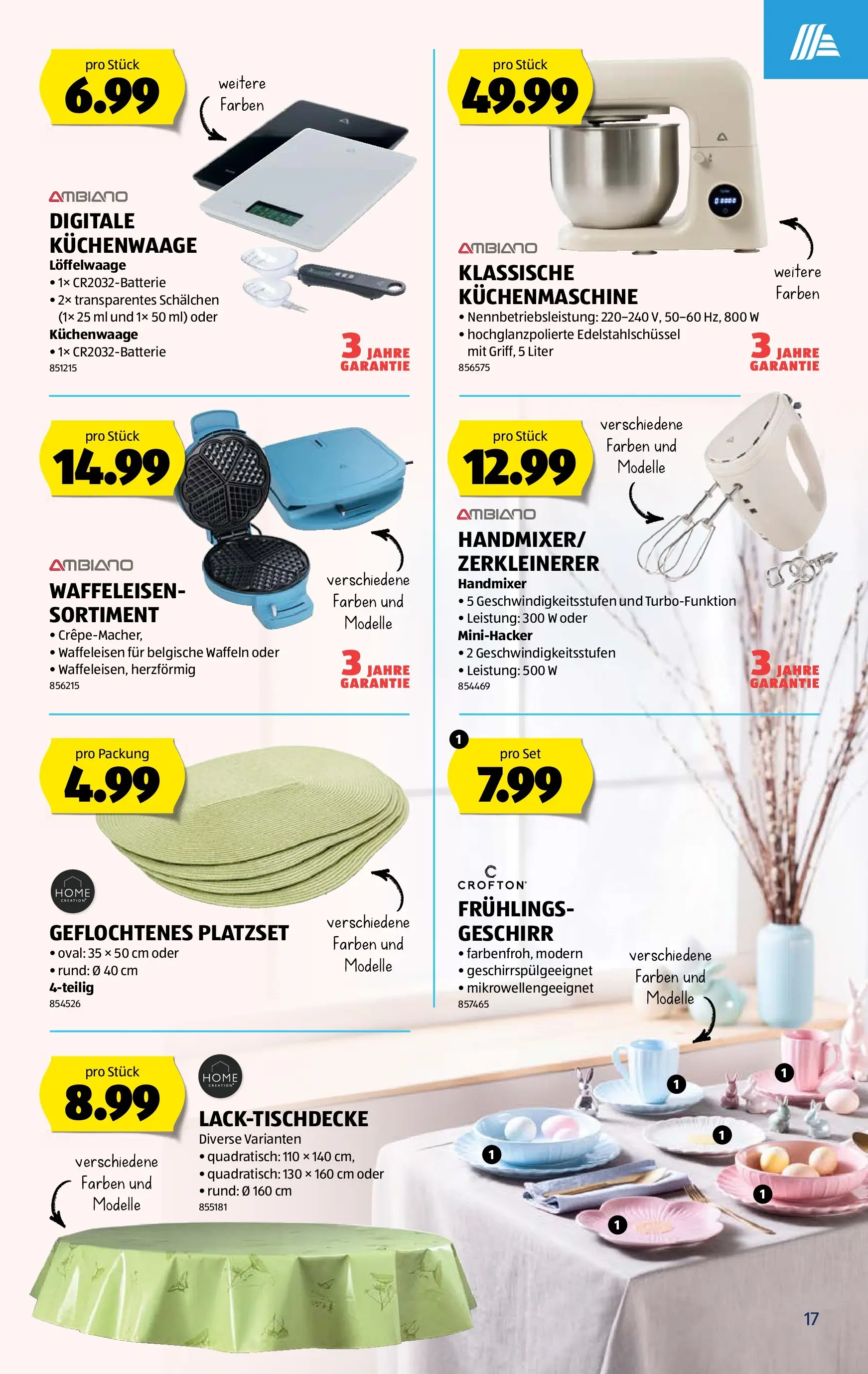 Aldi Aktionen (25.03.2026 - 01.04.2026) - Prospekt | Seite: 17 | Produkte: Waffeln, Waffeleisen