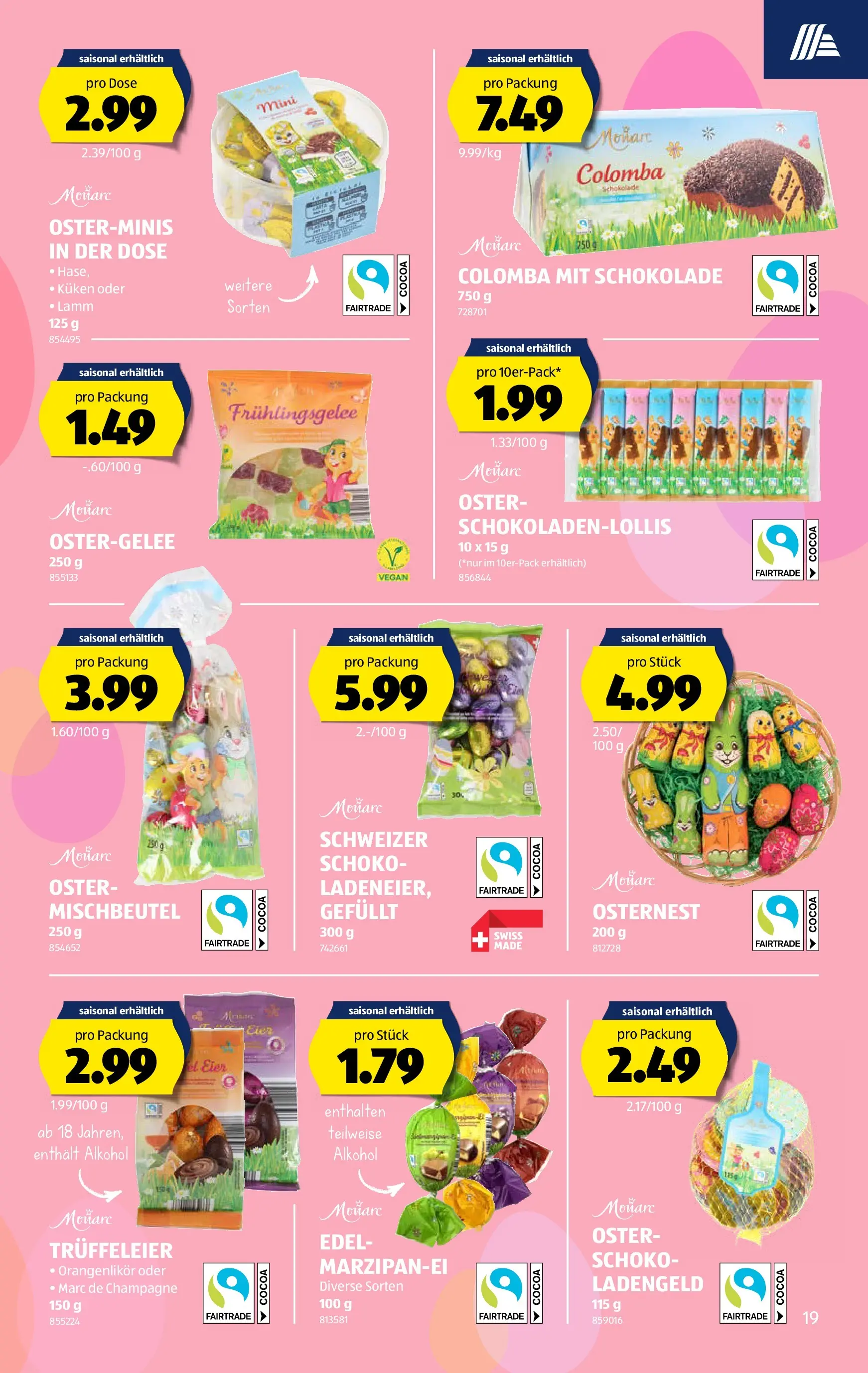 Aldi Aktionen (25.03.2026 - 01.04.2026) - Prospekt | Seite: 19 | Produkte: Schokolade