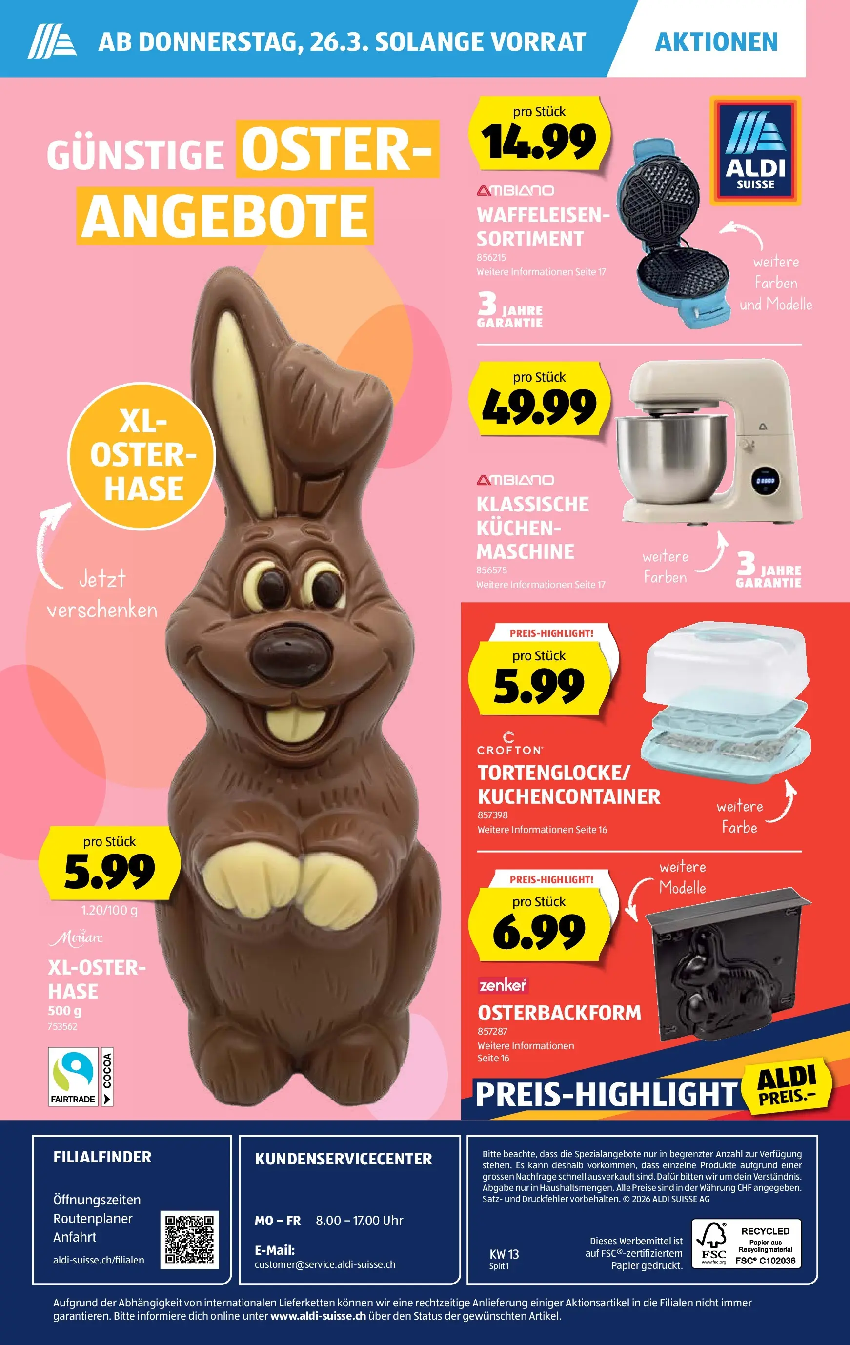 Aldi Aktionen (25.03.2026 - 01.04.2026) - Prospekt | Seite: 40 | Produkte: Uhr, Waffeleisen