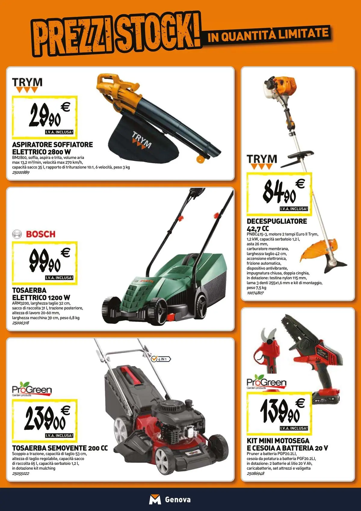 Nuovo TECNOMAT - Straordinari prezzi stock! dal 26/03/2026 > offerte anteprima 🛍️ | Pagina: 18 | Prodotti: Decespugliatore, Motosega, Valigetta, Batterie