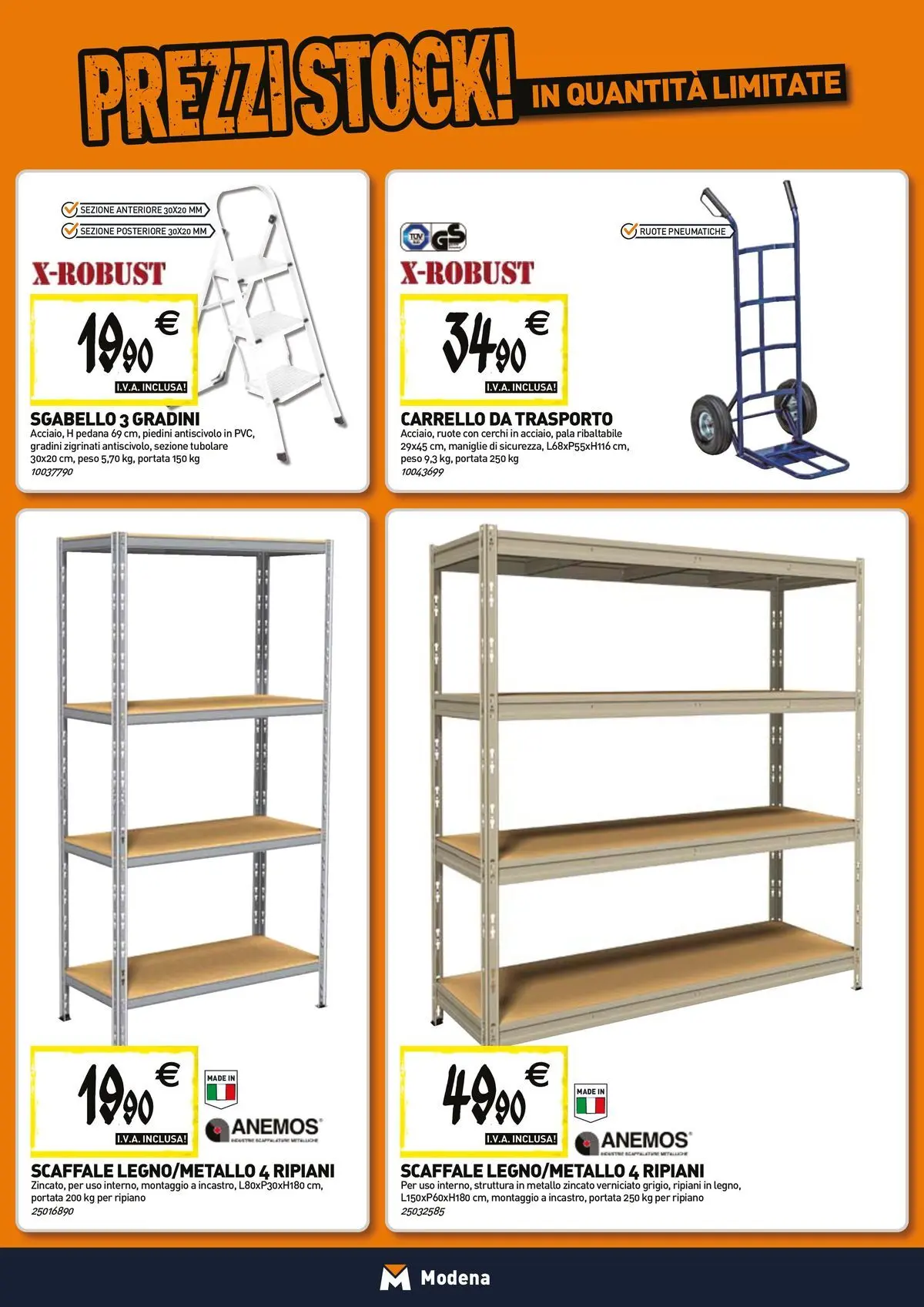Nuovo TECNOMAT - Straordinari prezzi stock! dal 26/03/2026 > offerte anteprima 🛍️ | Pagina: 14 | Prodotti: Ripiano, Carrello, Sgabello, Scaffale