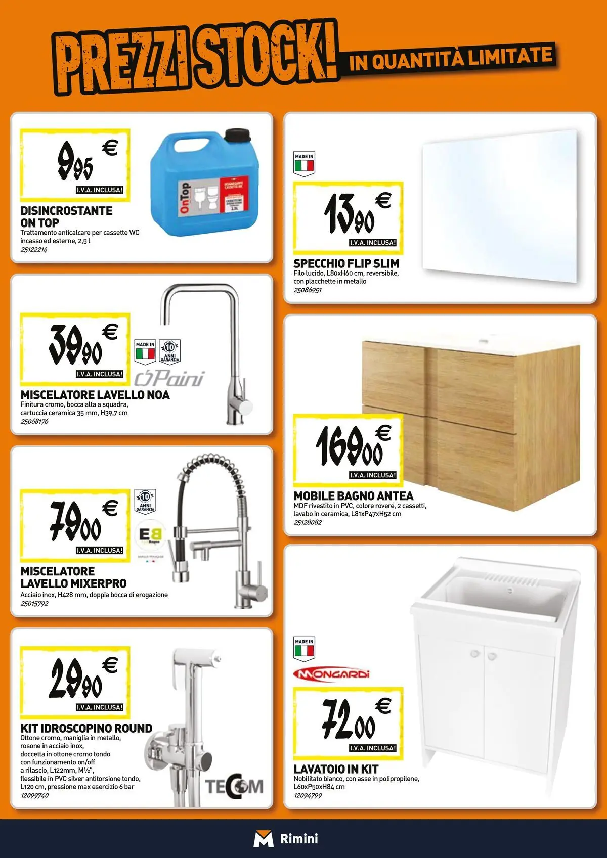 Nuovo TECNOMAT - Straordinari prezzi stock! dal 26/03/2026 > offerte anteprima 🛍️ | Pagina: 5 | Prodotti: Mobile, Miscelatore, WC, Specchio