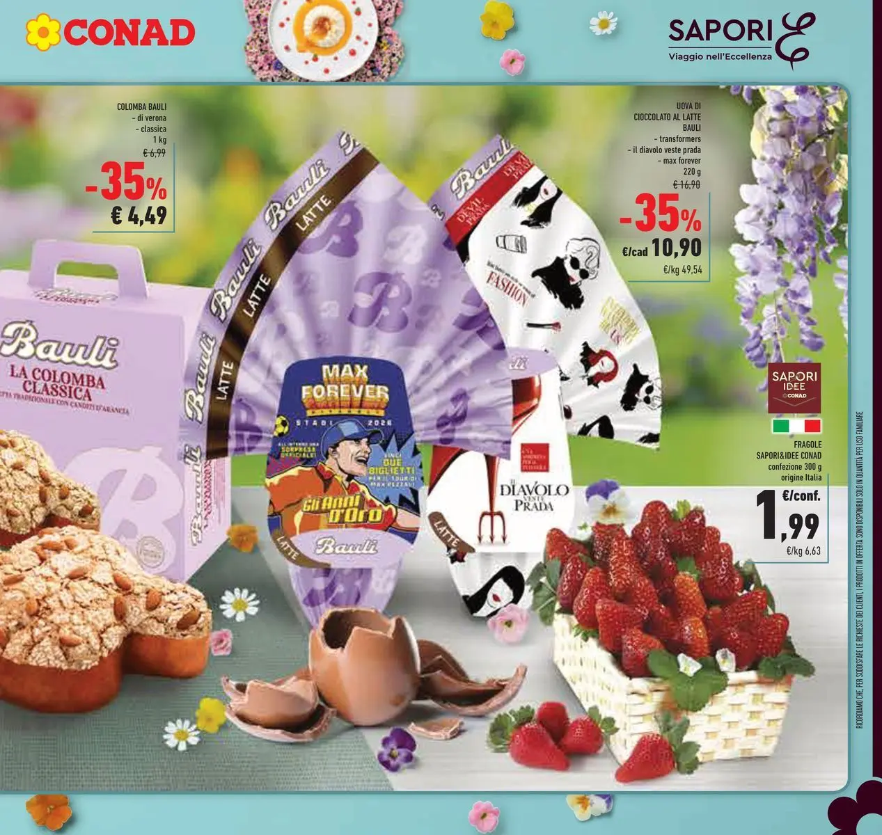 Volantino Conad dal 24/03/2026 > Anteprima | Pagina: 3 | Prodotti: Uova, Cioccolato, Fragole, Latte