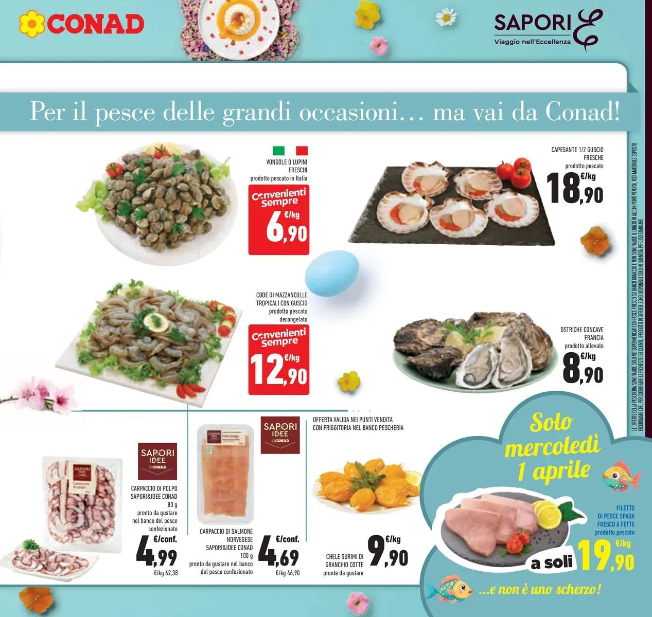 Volantino Conad dal 24/03/2026 > Anteprima | Pagina: 13 | Prodotti: Salmone, Pesce, Surimi, Polpo