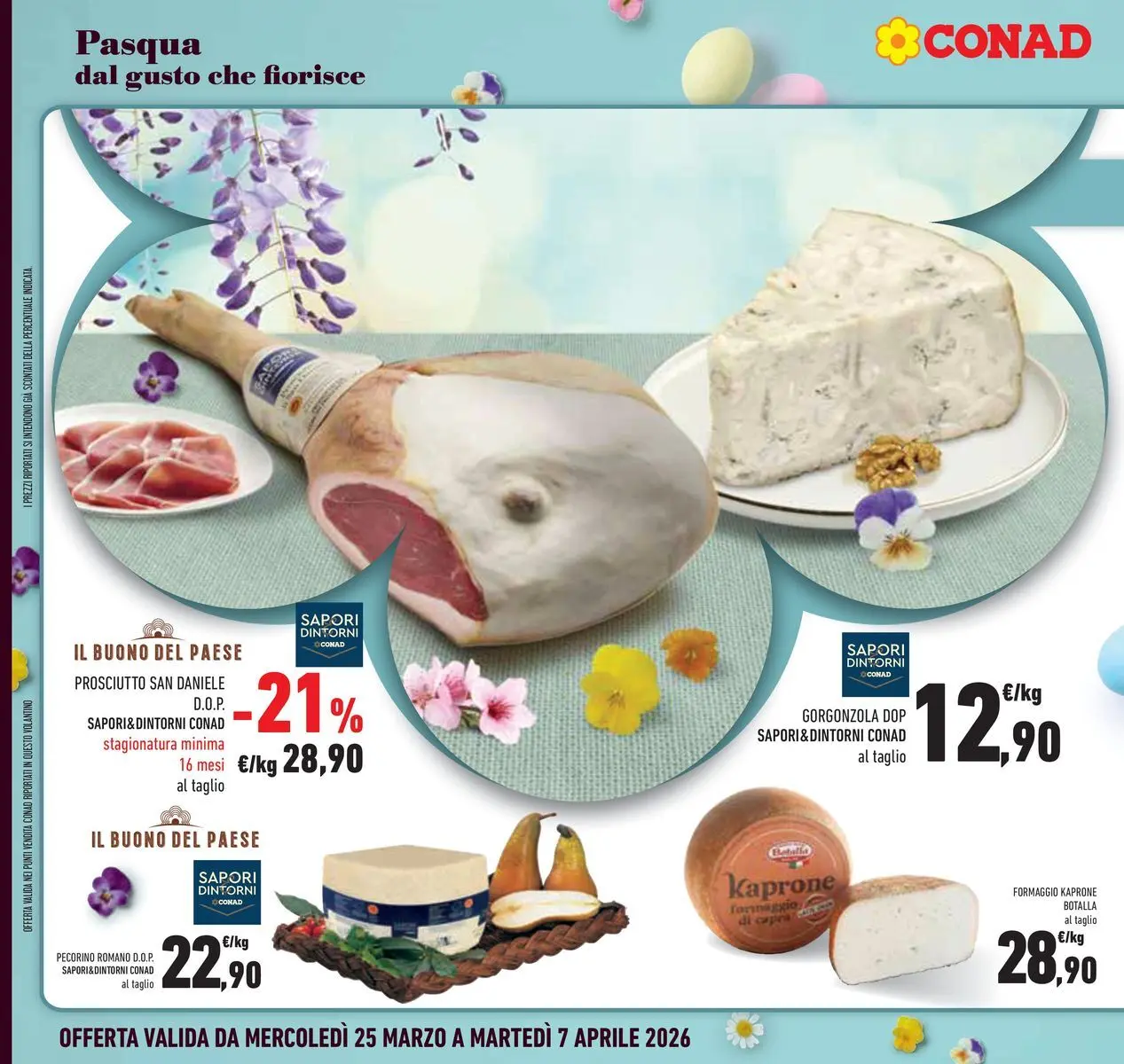 Volantino Conad dal 24/03/2026 > Anteprima | Pagina: 14 | Prodotti: Formaggio, Prosciutto, Pecorino Romano, Pecorino